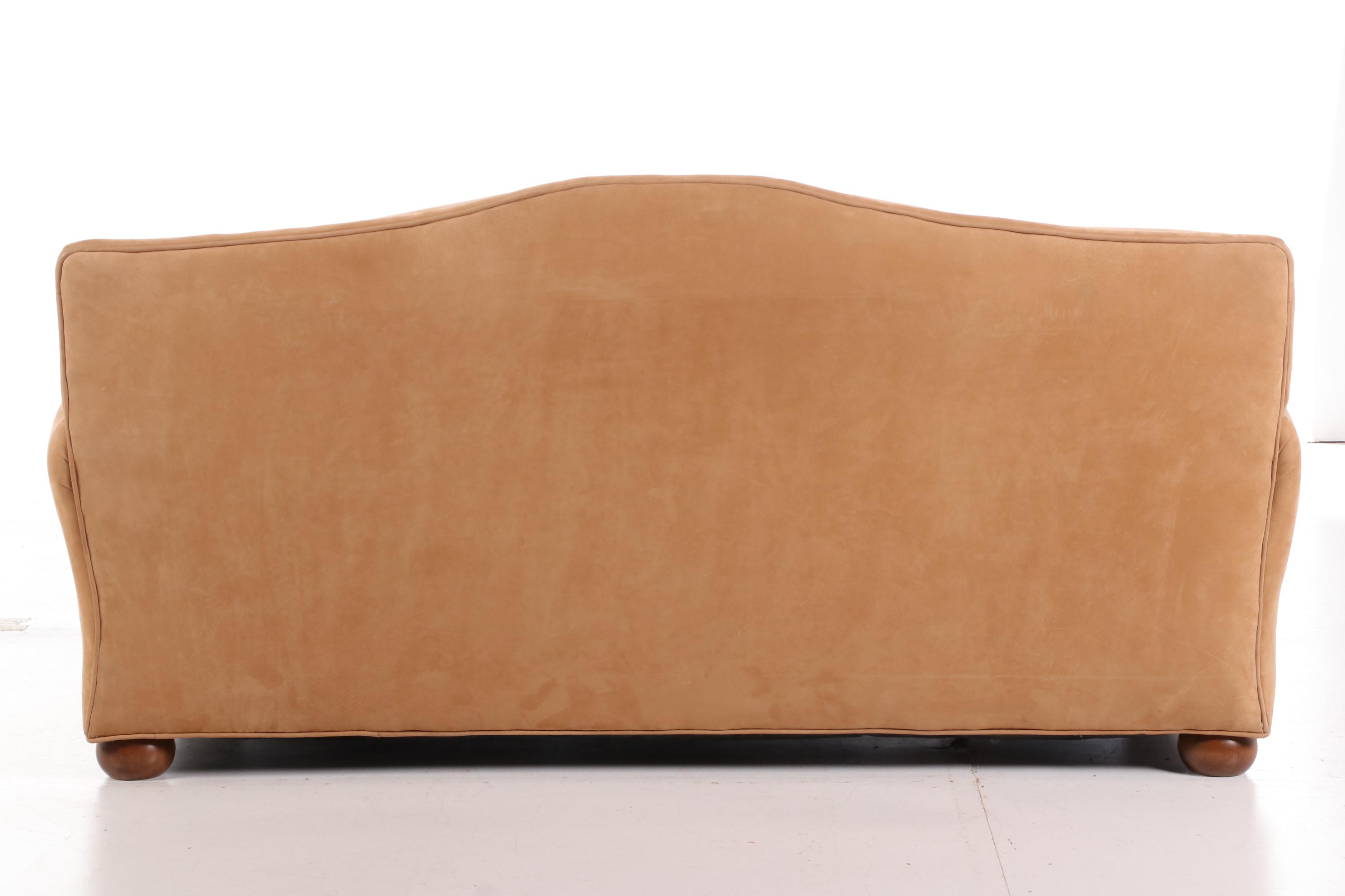 Lenore Mulligan Suede Leather Sofa