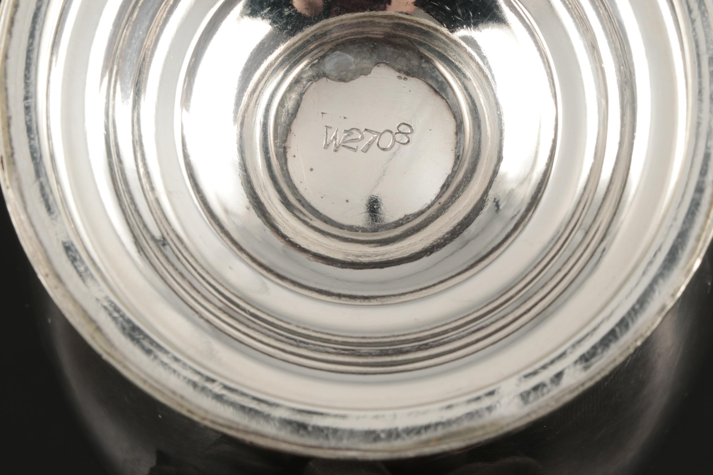 Mappin & Webb Silver Plate Sugar Scuttle and Derby Silver Plate Cream Pitcher