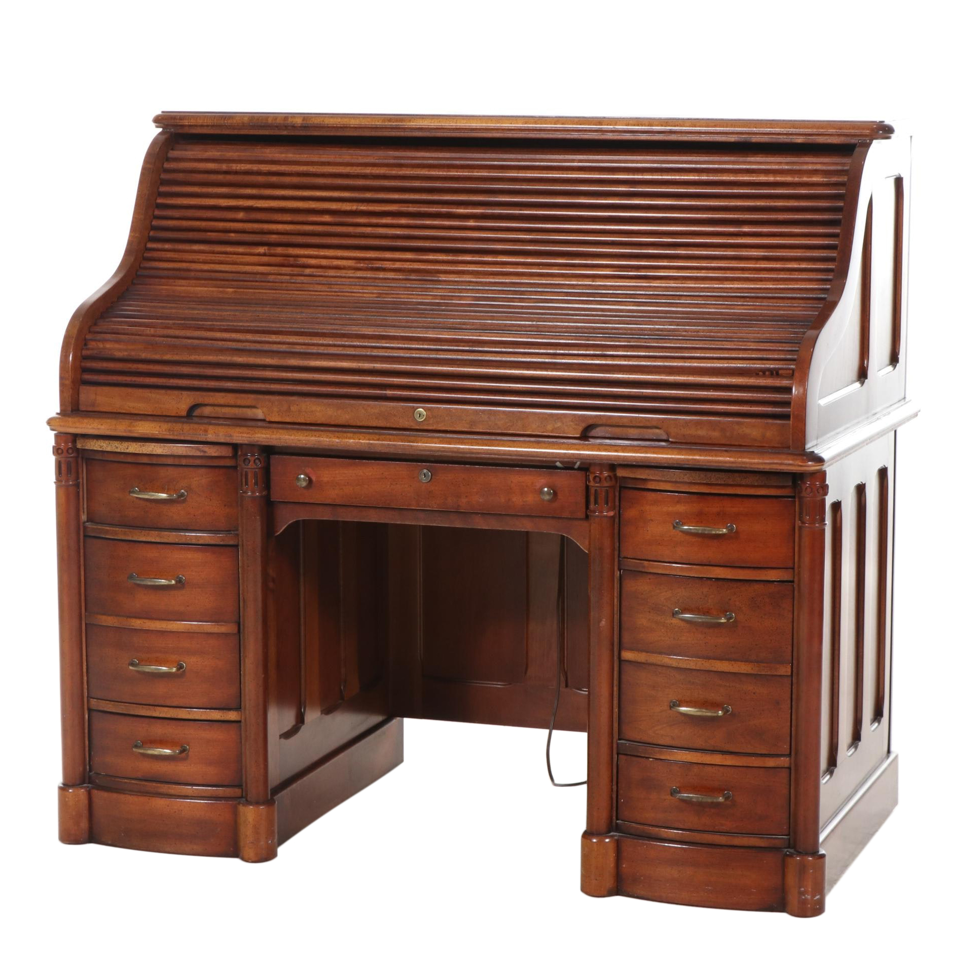 National Furniture Co. Mt. Airy Wood Roll-Top Desk