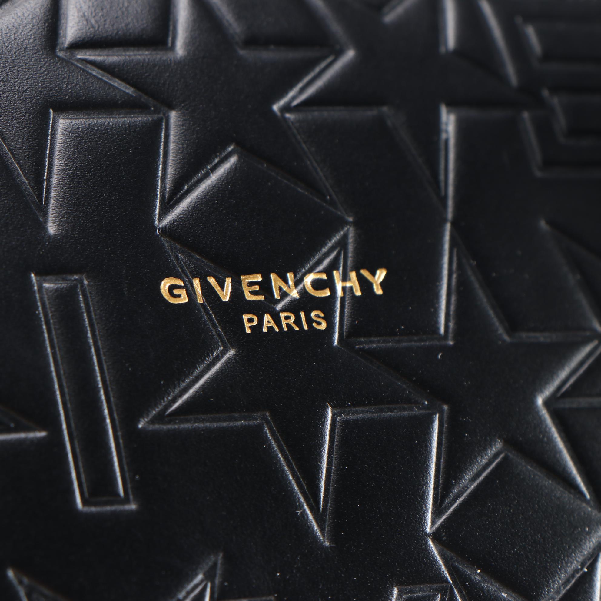 Givenchy and Stars Embossed Black Leather Lucrezia Travel Duffel