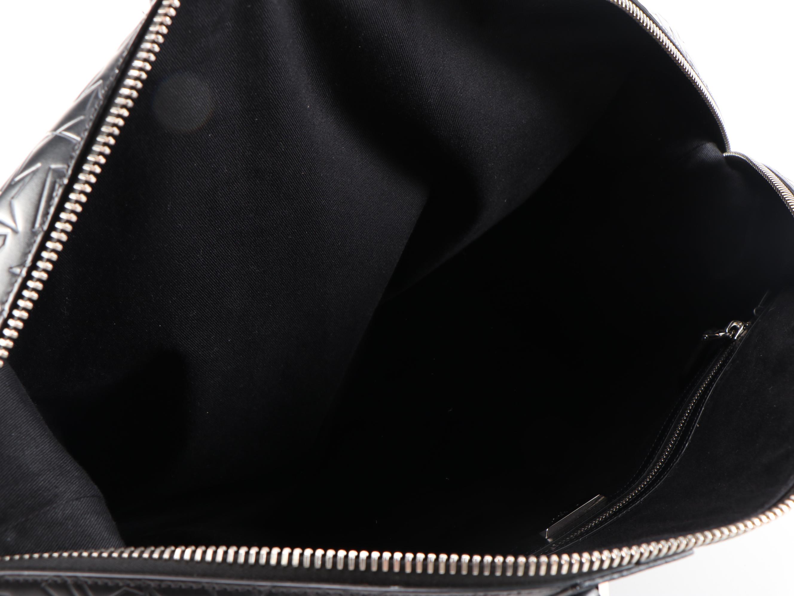 Givenchy and Stars Embossed Black Leather Lucrezia Travel Duffel