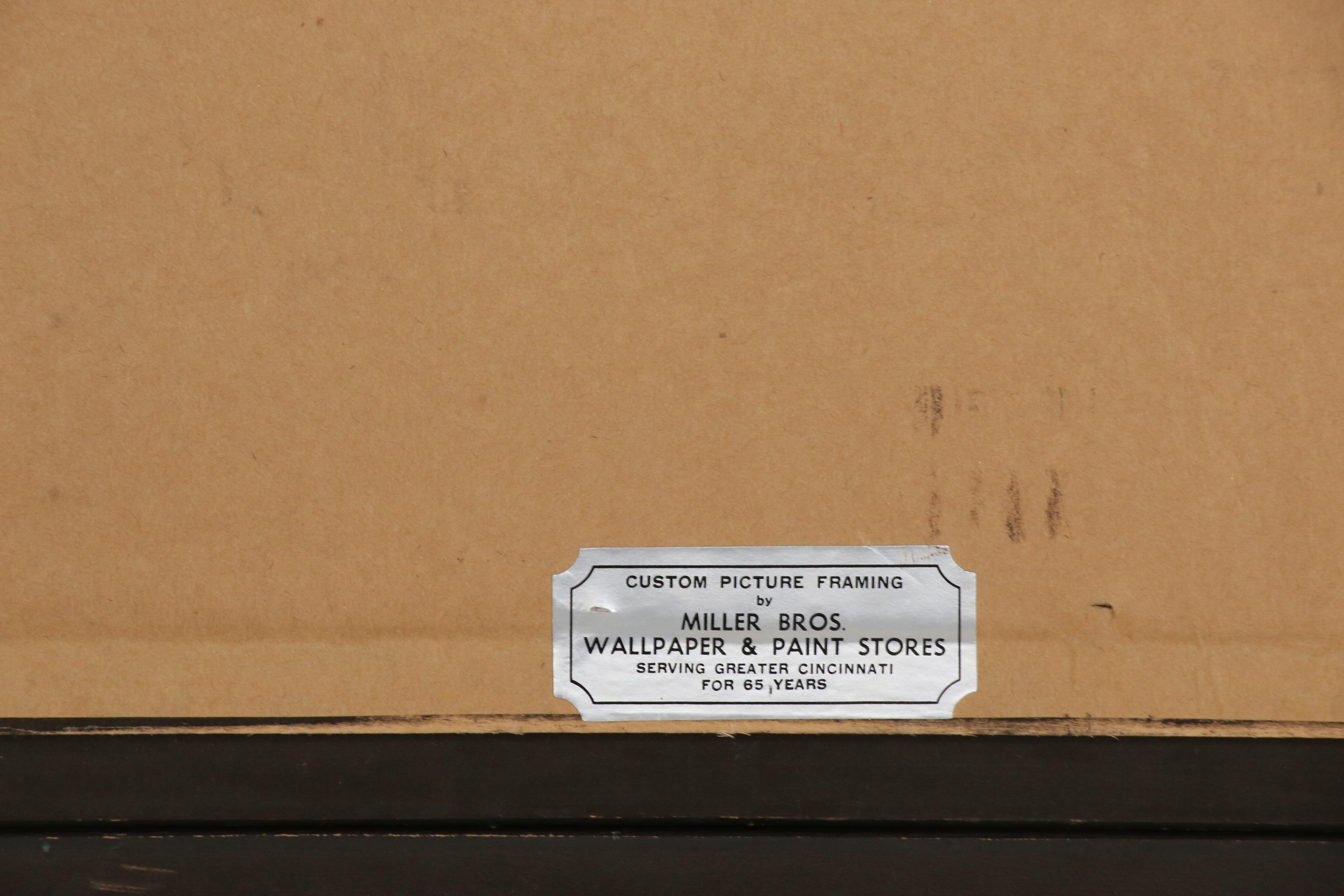 Ari Arad City Scene Gouache Paintings, Mid to Late 20th Century