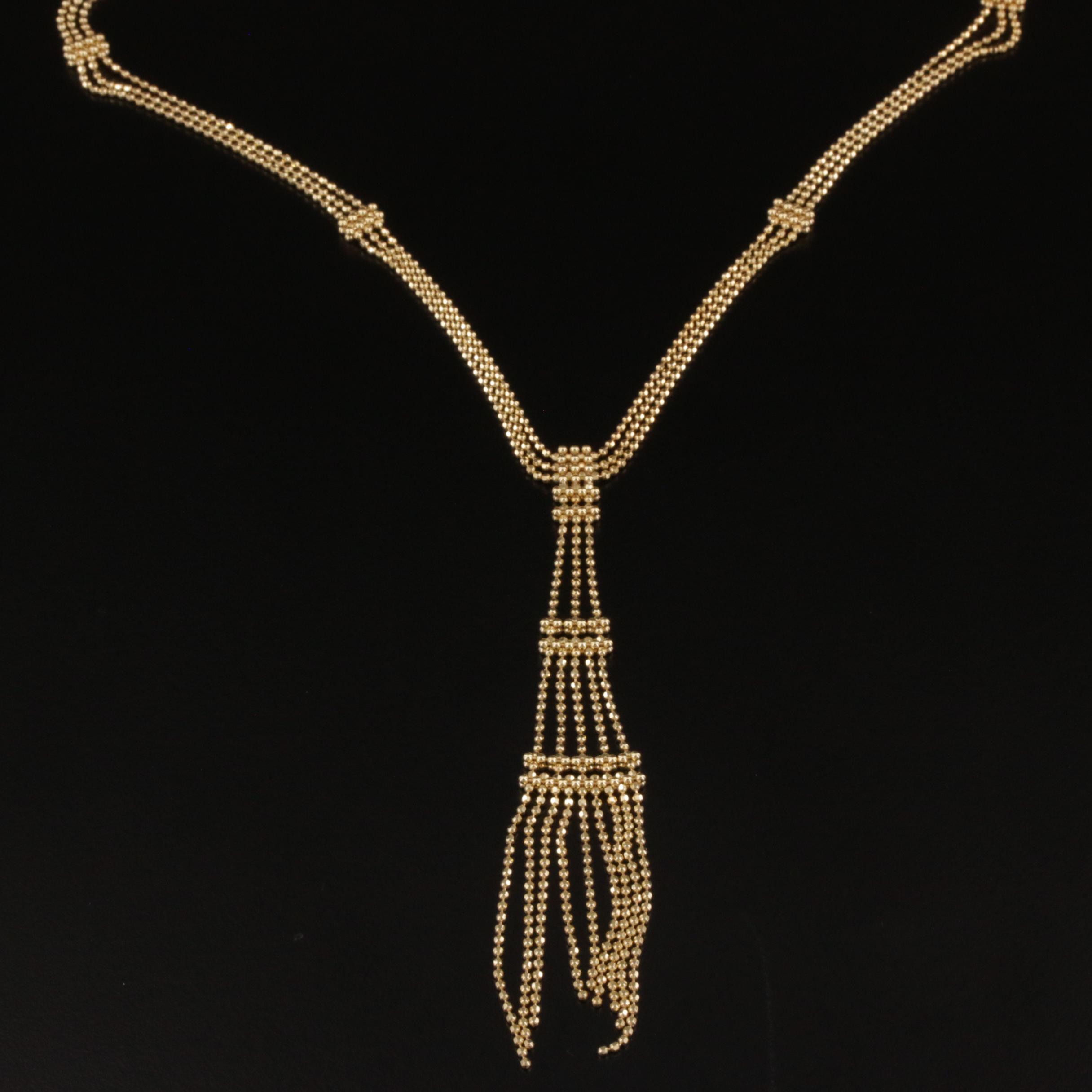 Tiffany & Co 18K Fringe Tower Necklace