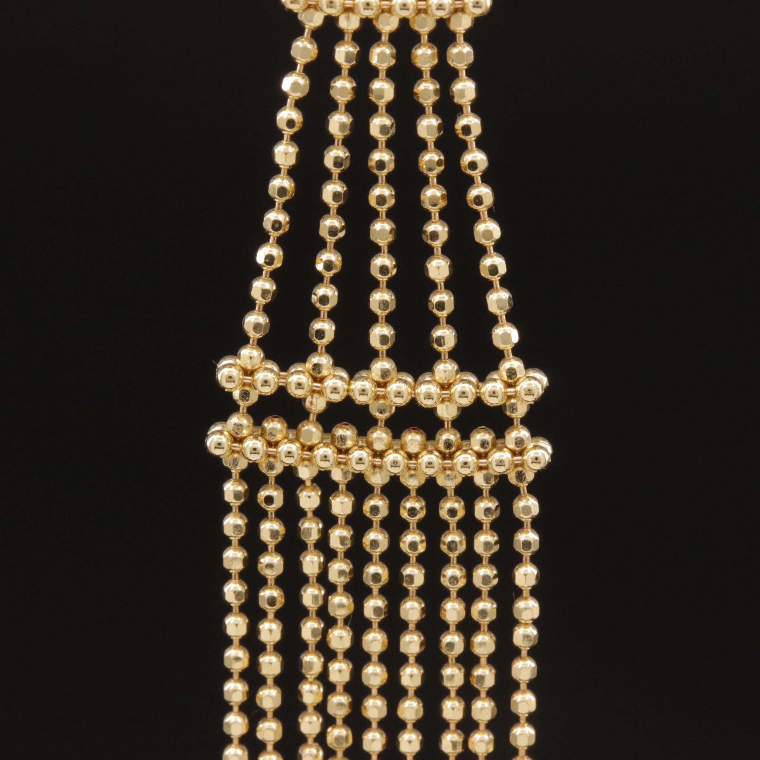 Tiffany & Co 18K Fringe Tower Necklace