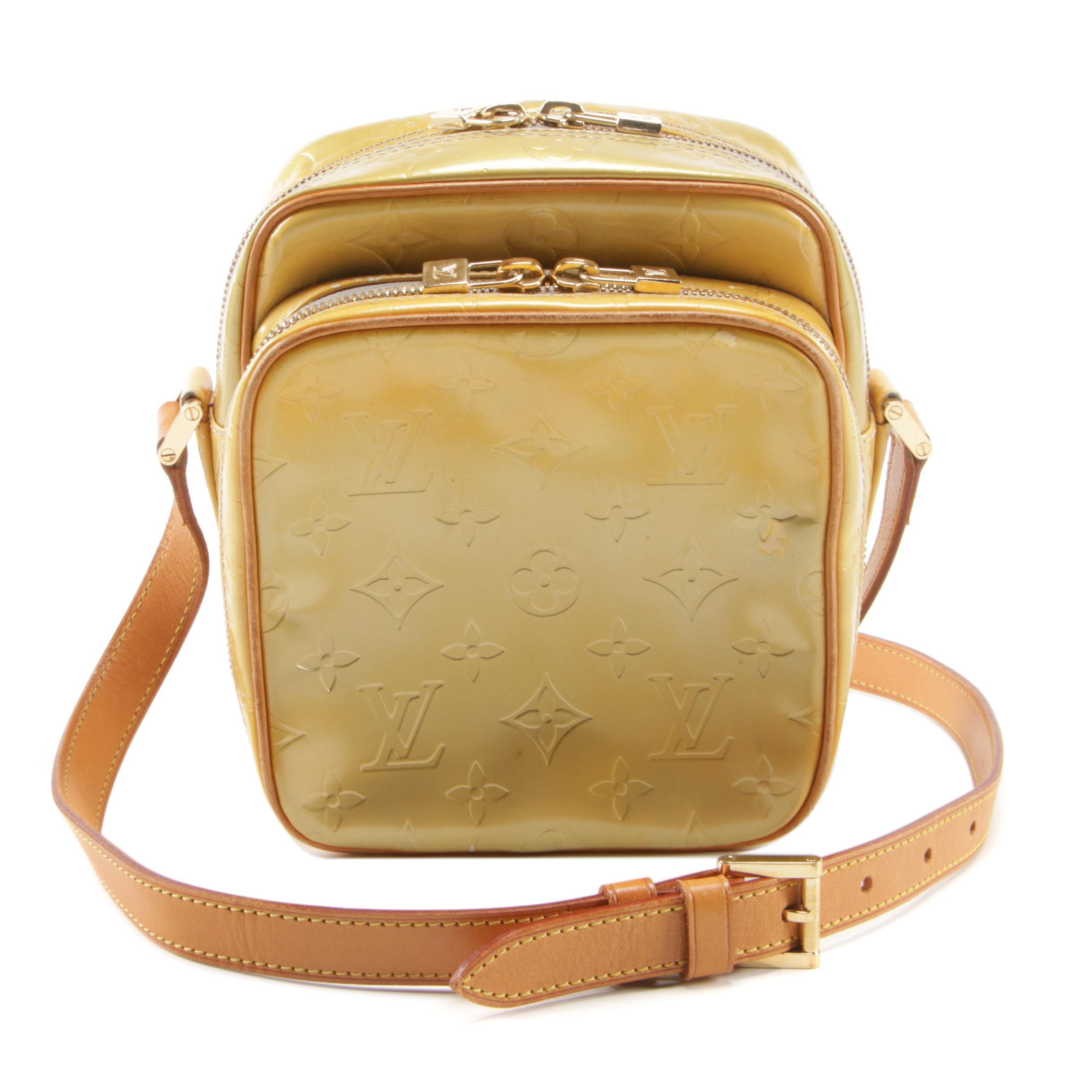 Louis Vuitton Wooster Crossbody Bag in Monogram Vernis and Vachetta Leather