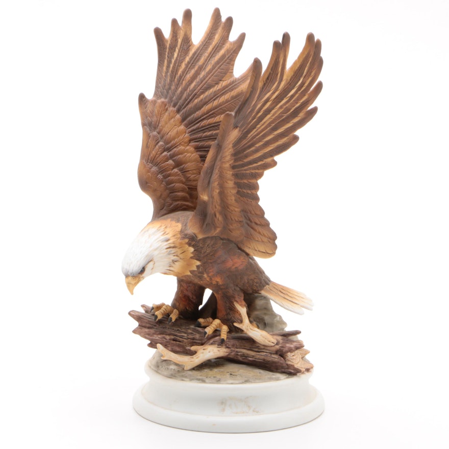 Lefton American Bald Eagle Bone China Figurine