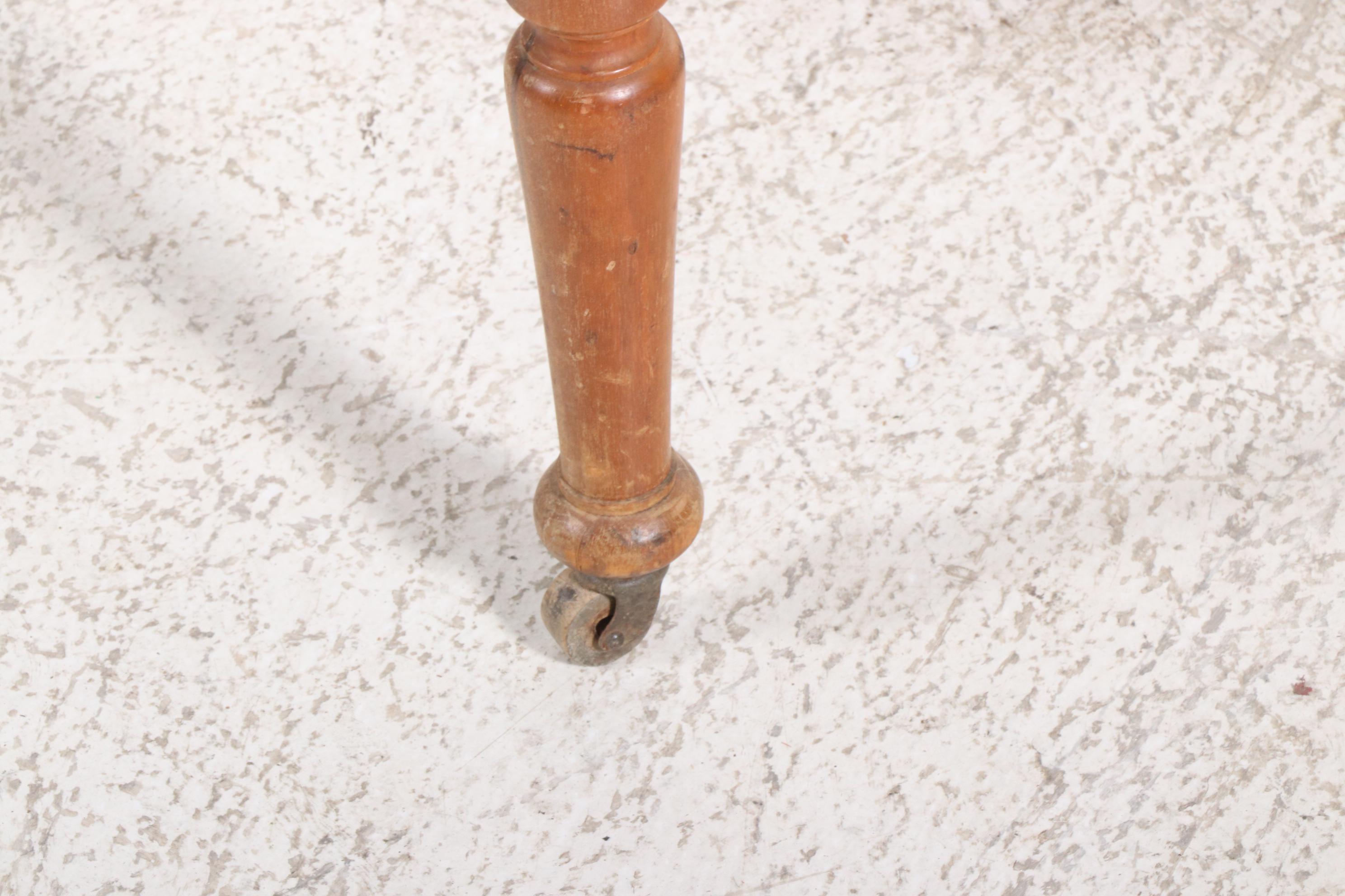 Stone-Top Dry Sink with Art Nouveau Tile Backsplash, Late 19th/Early 20th C.