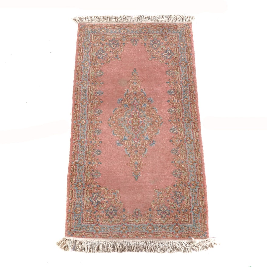 3'0 x 6'5 Hand-Knotted Persian Kerman Wool Rug