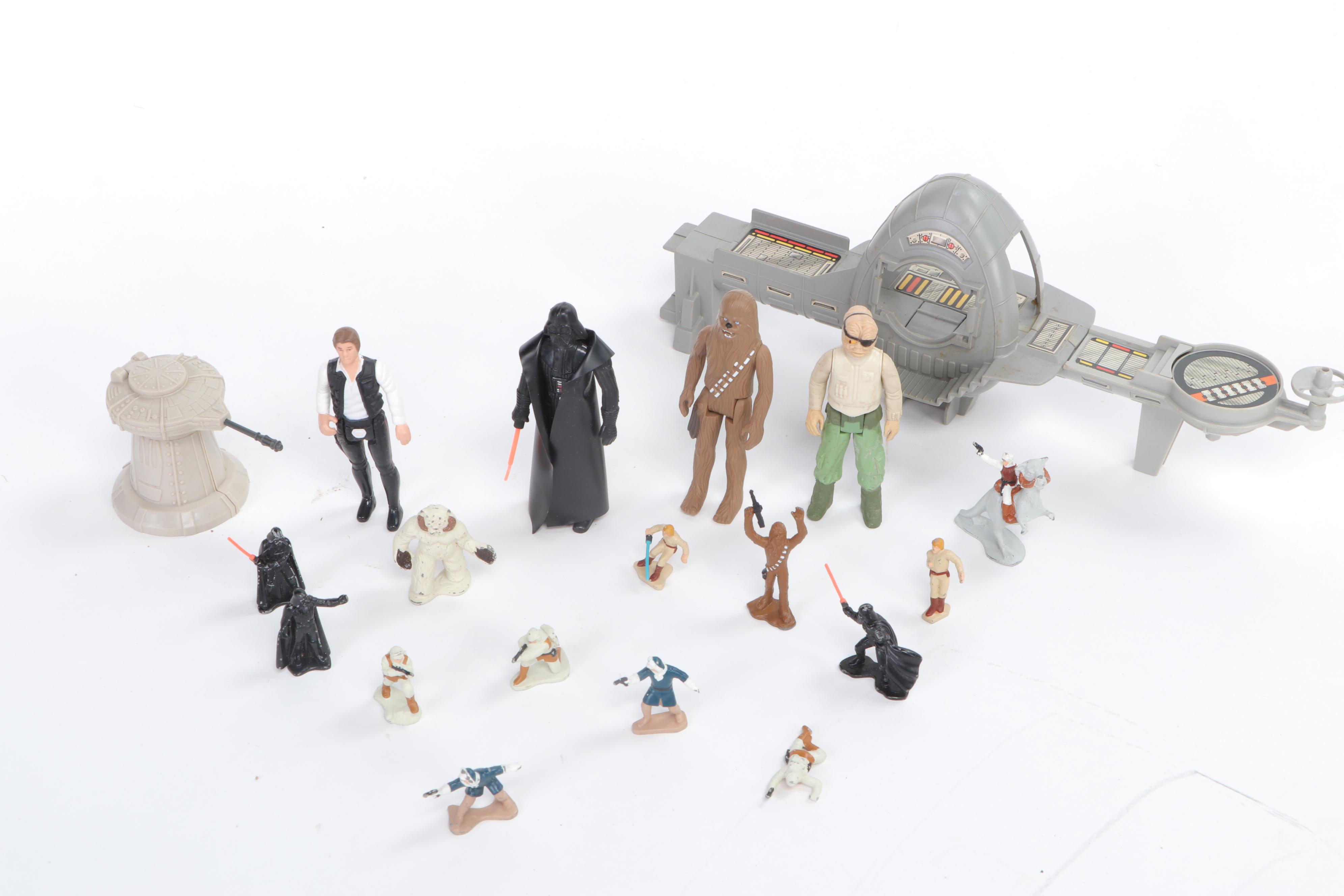 Hasbro G.I. Joe 7 Defiant Space Station/Shuttle and Star Wars Figures, 1980s