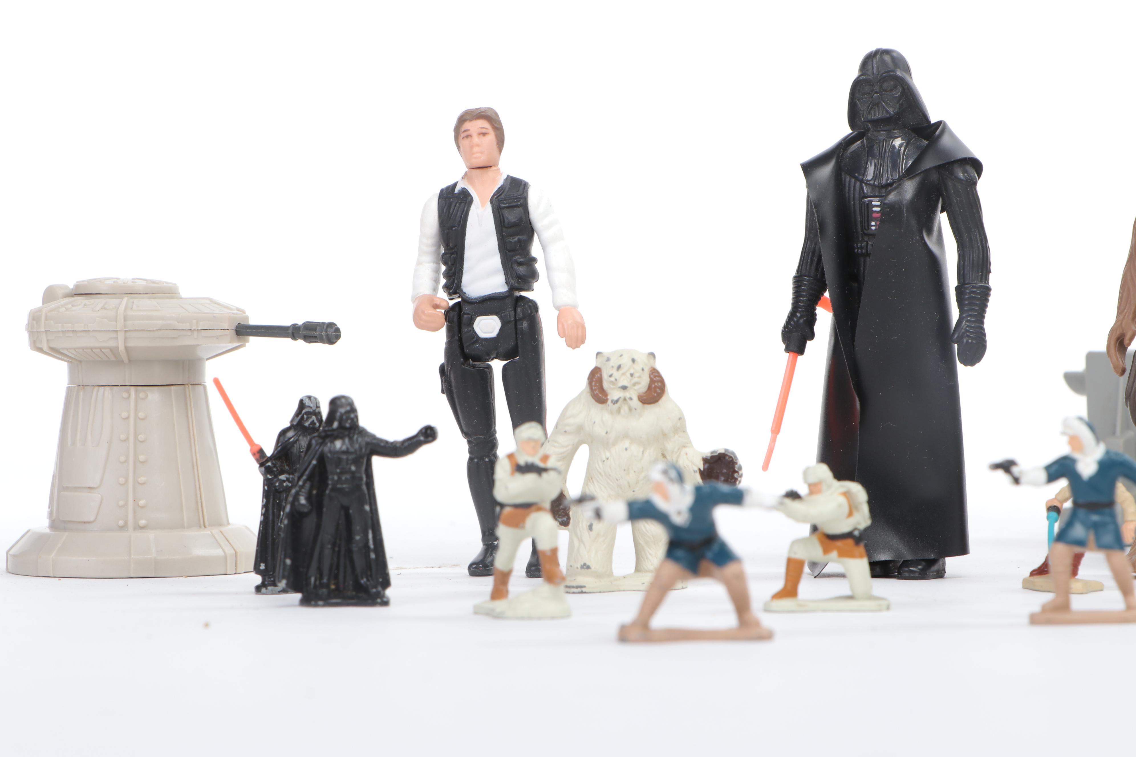 Hasbro G.I. Joe 7 Defiant Space Station/Shuttle and Star Wars Figures, 1980s