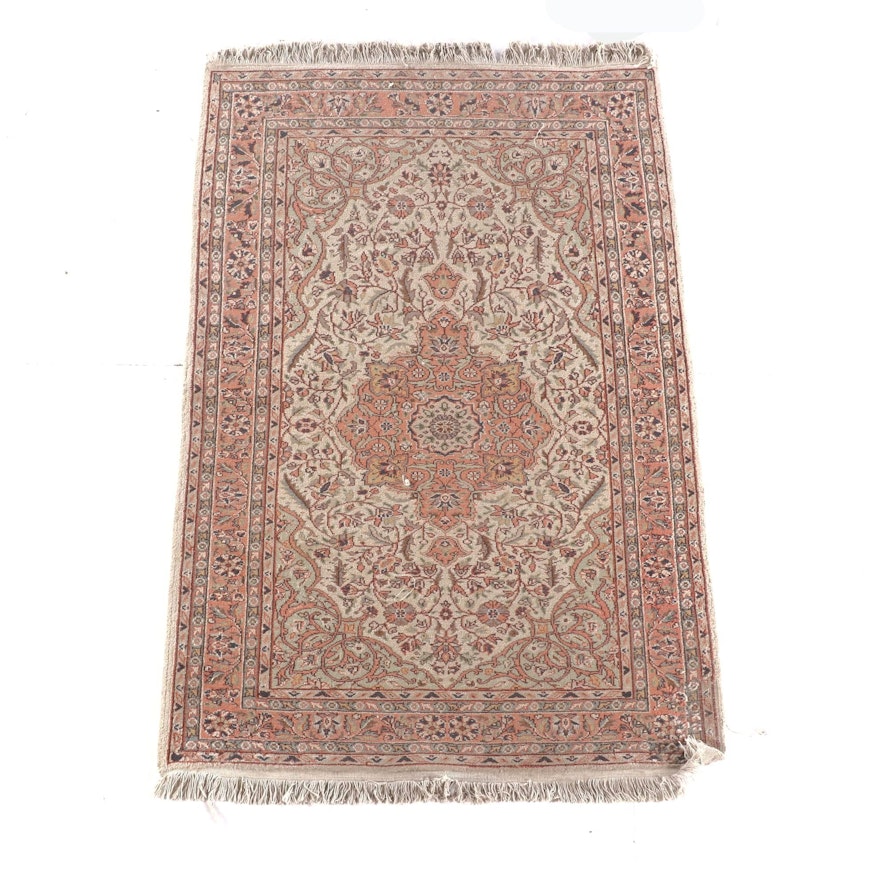 3'7 x 6'2 Hand-Knotted Turkish Ladik Wool Rug