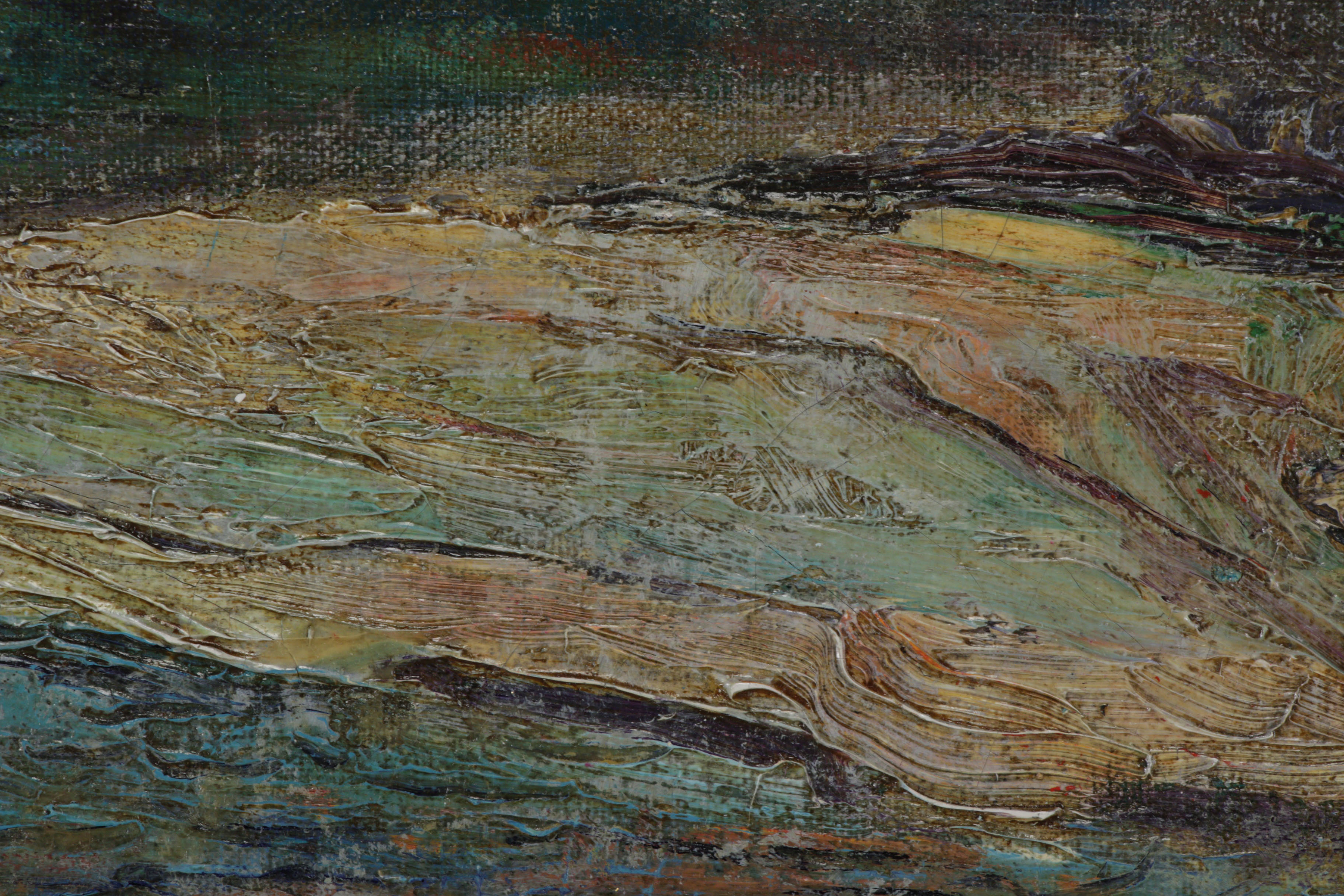 Guy Carleton Wiggins Oil Painting of Old Mill, Early 20th Century