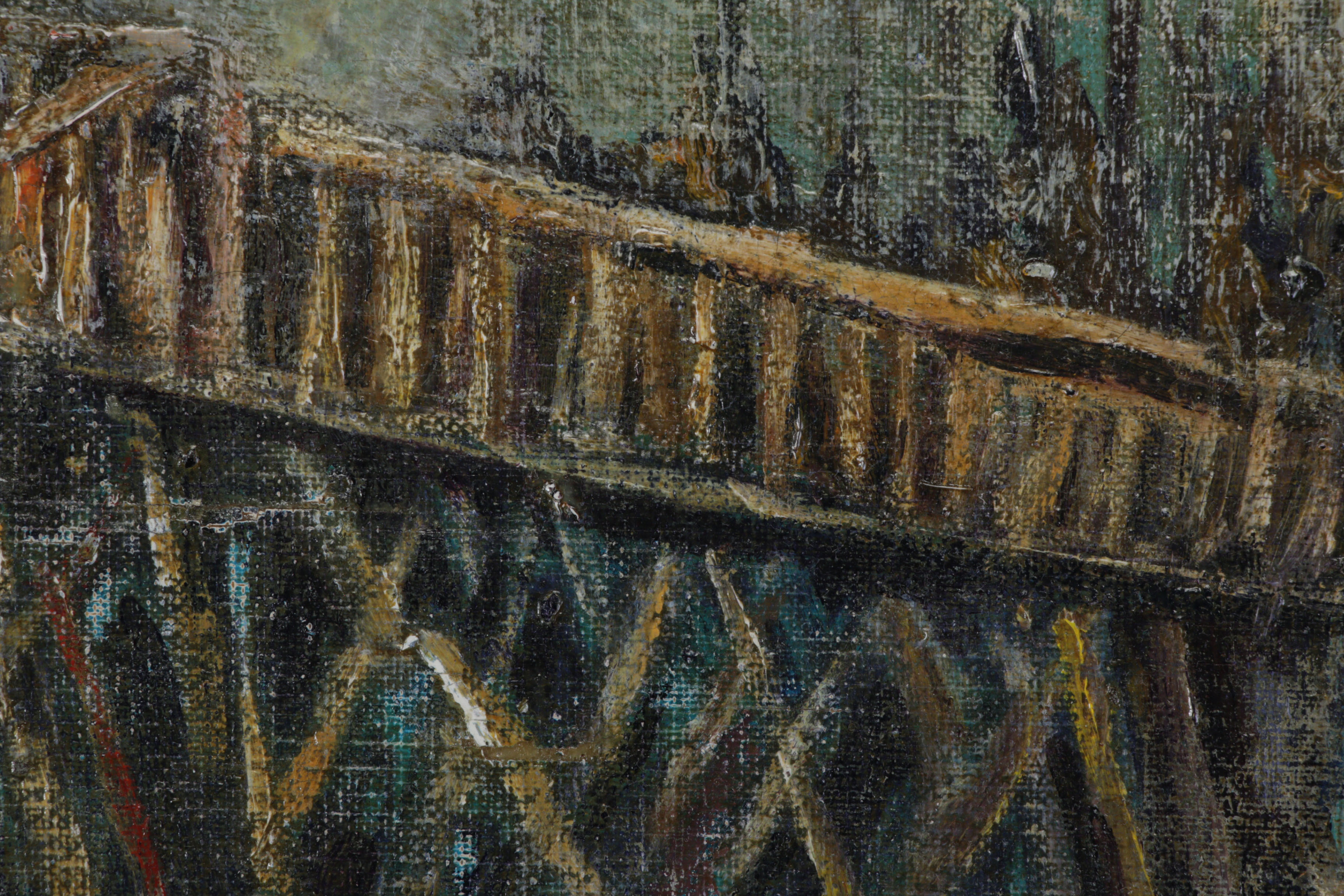 Guy Carleton Wiggins Oil Painting of Old Mill, Early 20th Century