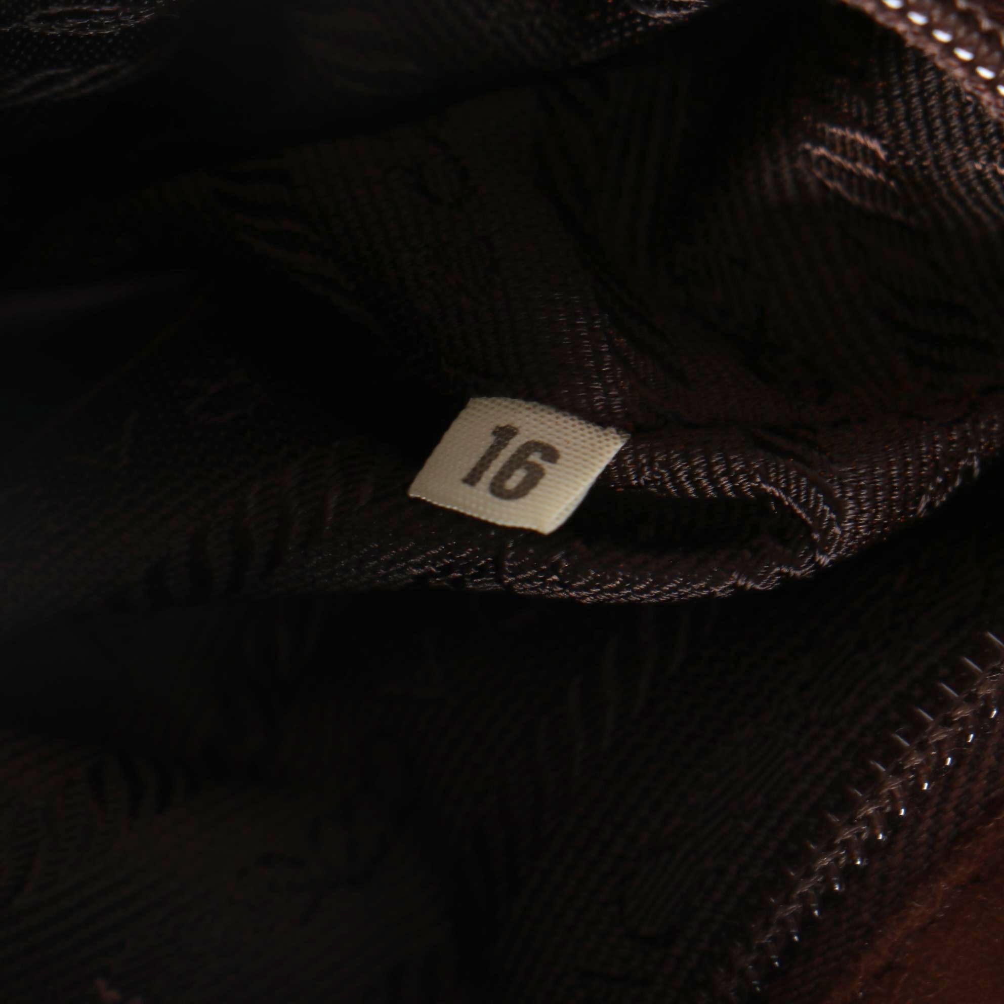 Prada Quilted Brown Suede Chain Shoulder Bag