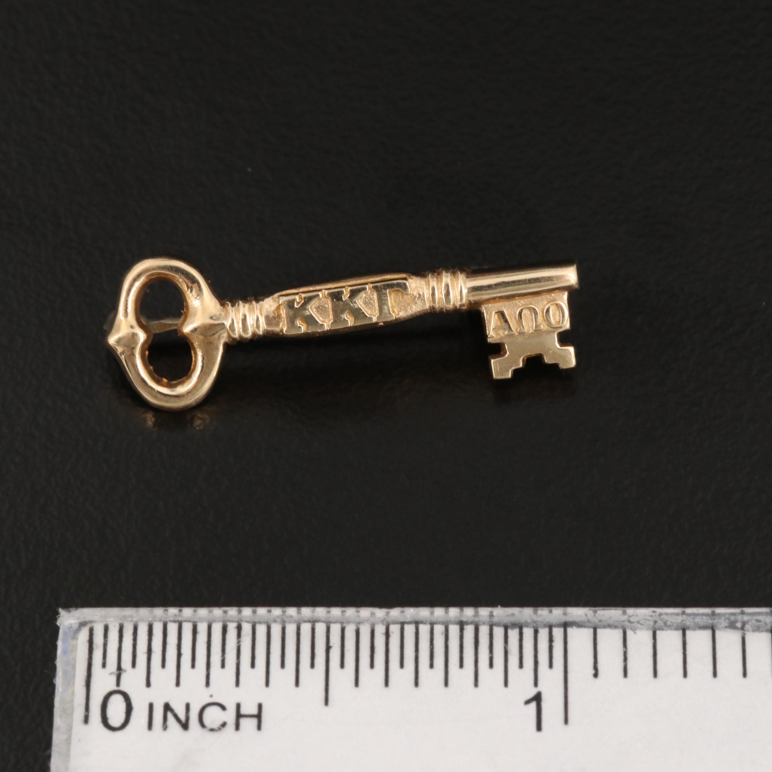 10K Kappa Kappa Gamma Sorority Key Pin