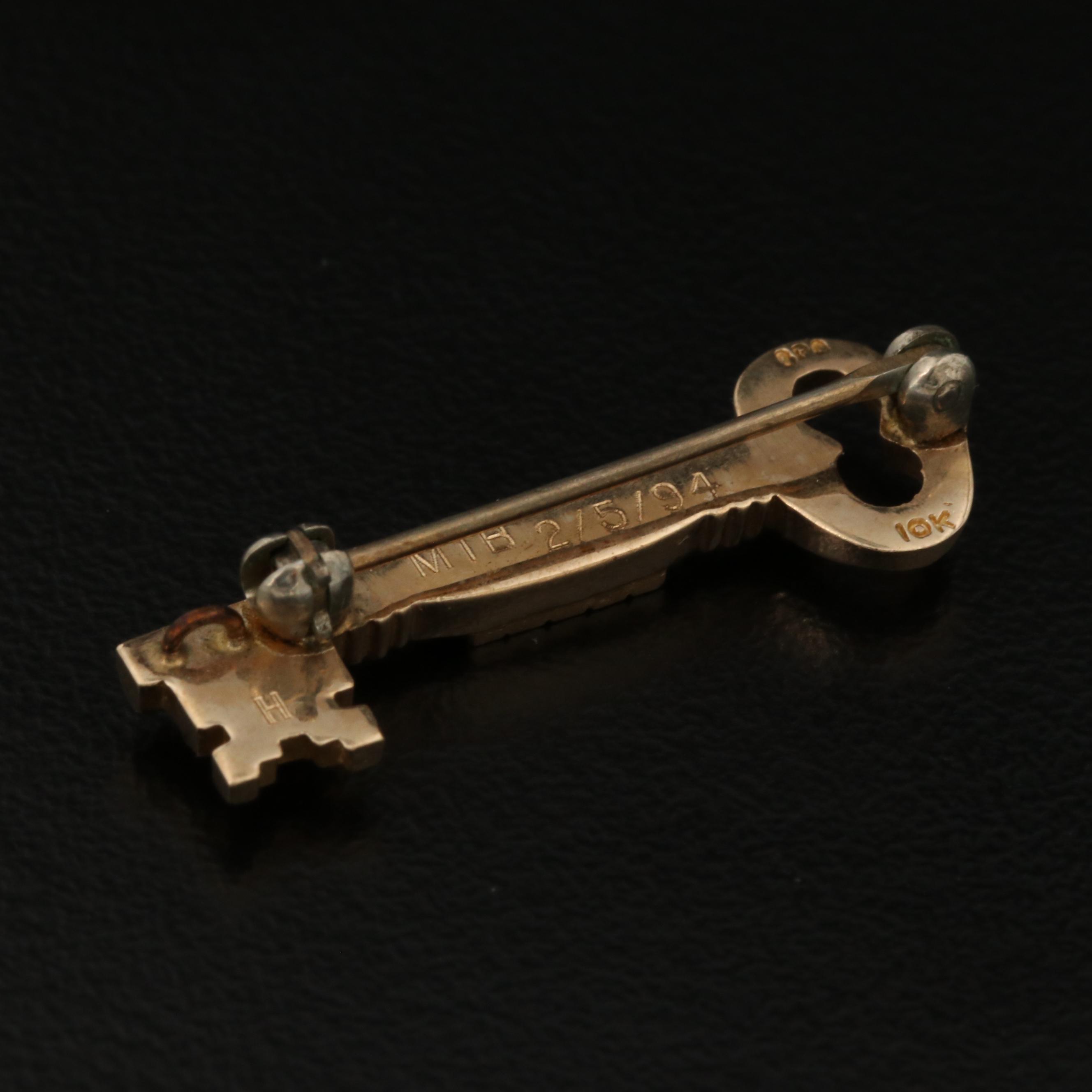 10K Kappa Kappa Gamma Sorority Key Pin