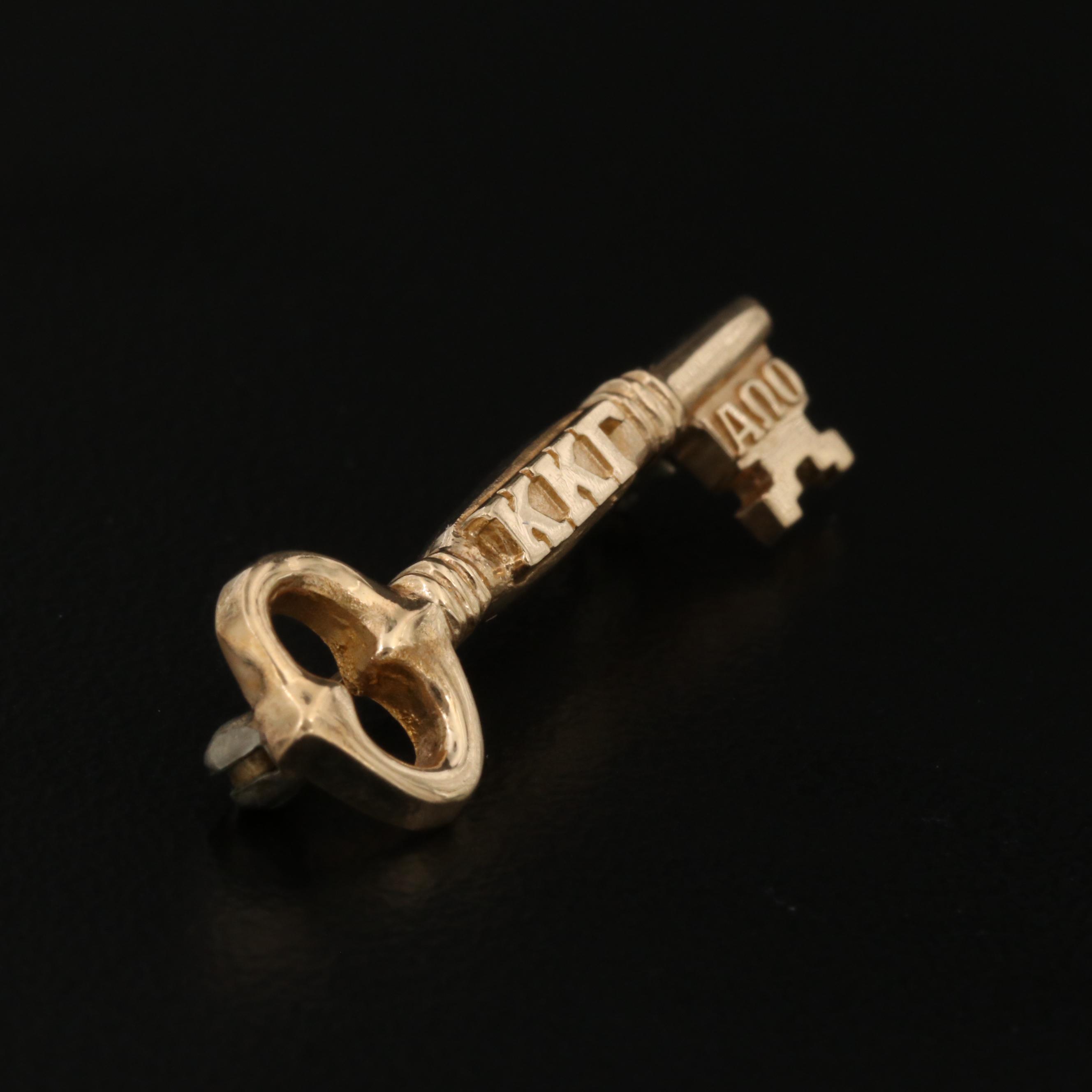 10K Kappa Kappa Gamma Sorority Key Pin