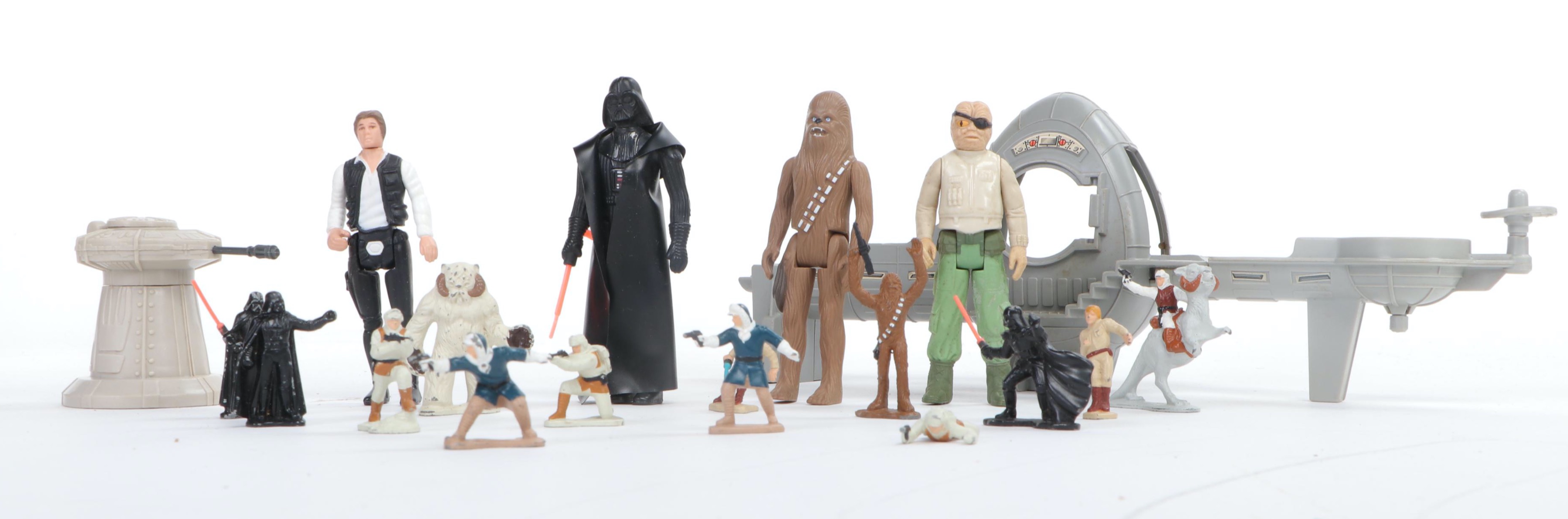 Hasbro G.I. Joe 7 Defiant Space Station/Shuttle and Star Wars Figures, 1980s