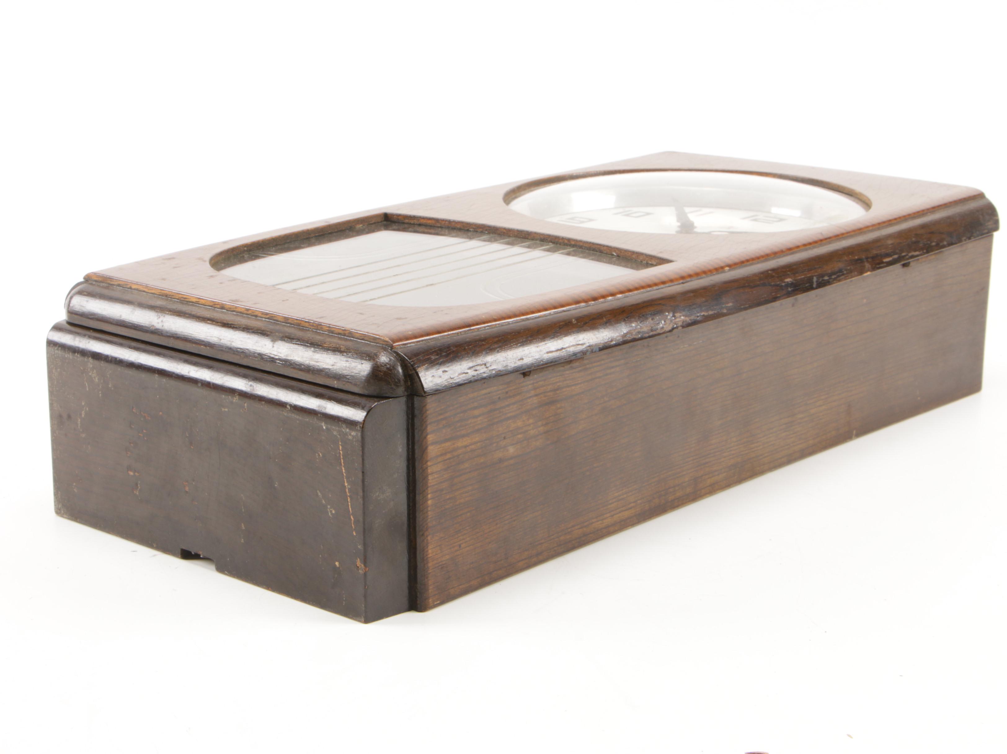 Aichi Tokei Japanese Lacquered "21 Day" Clock, Mid-20th Century