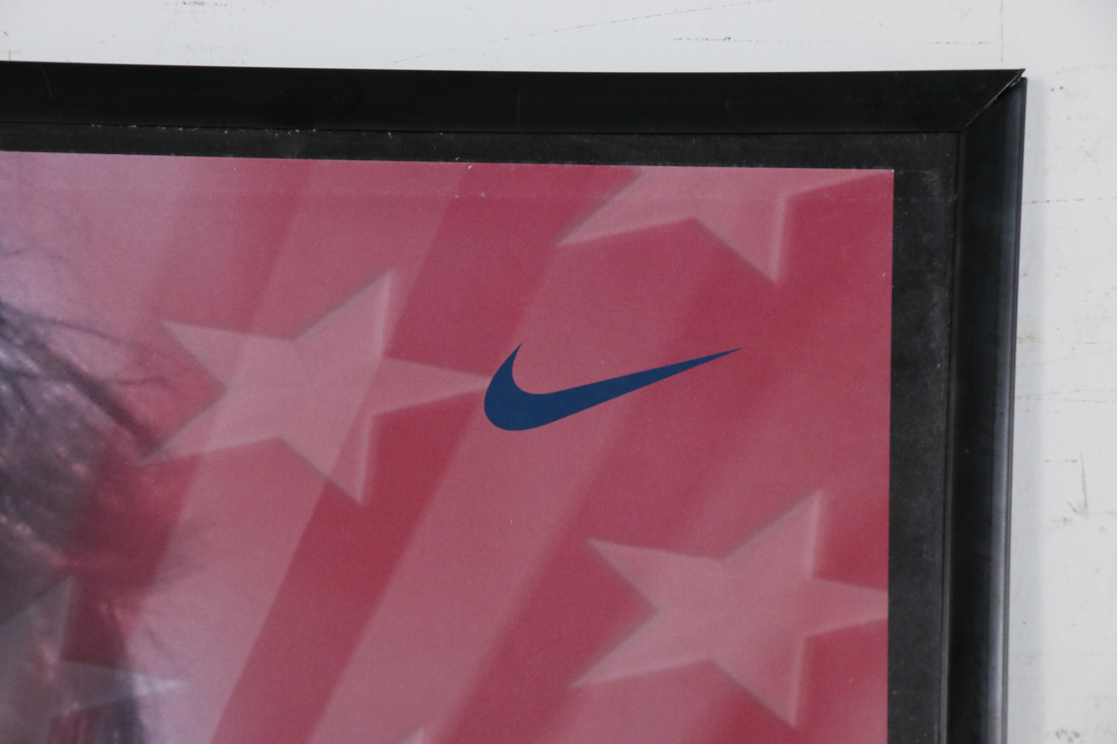 Nike Mia Hamm United States Women's National Team Framed Soccer Poster, 1999