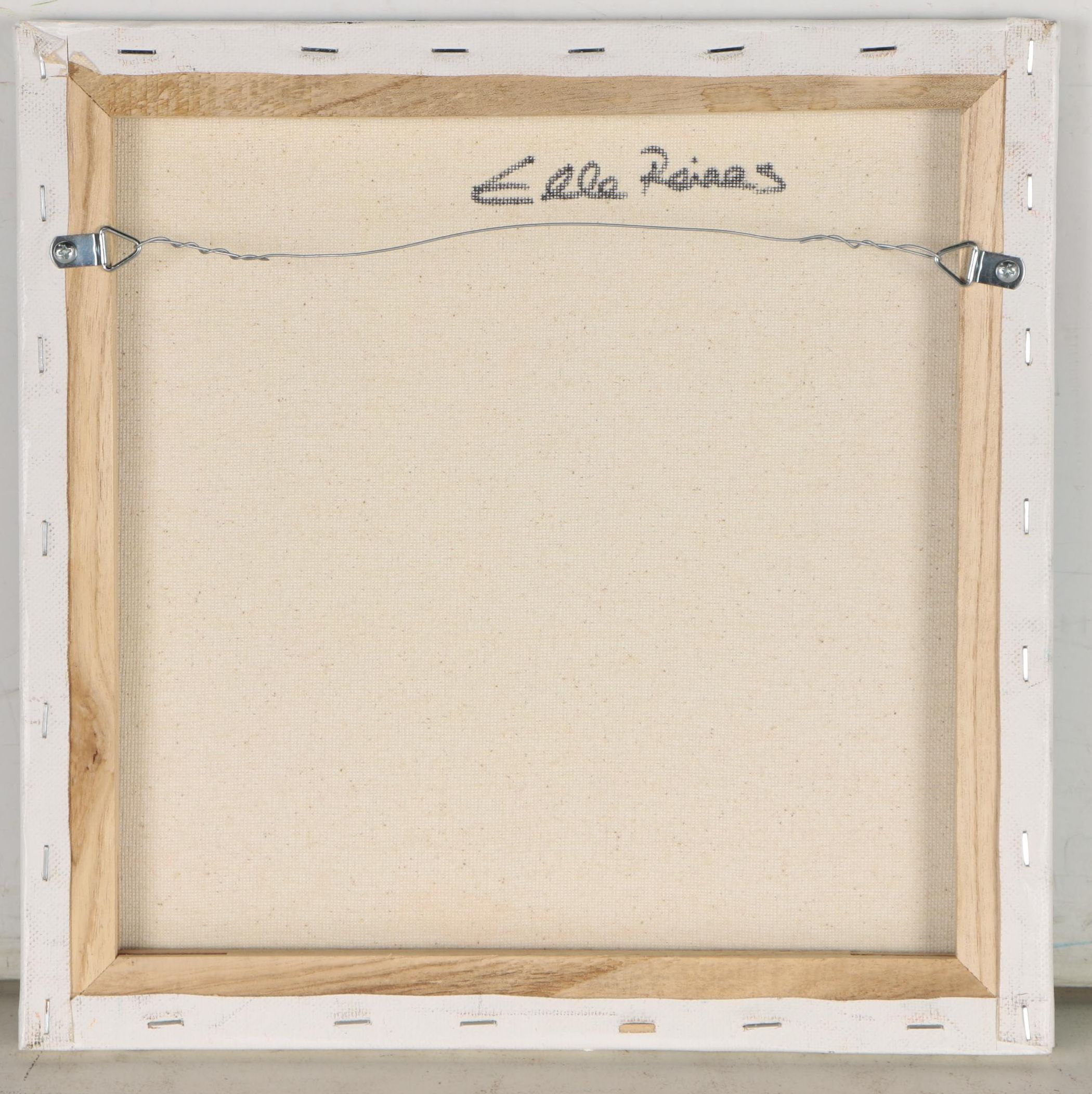 Elle Raines Acrylic Cow Painting, 21st Century