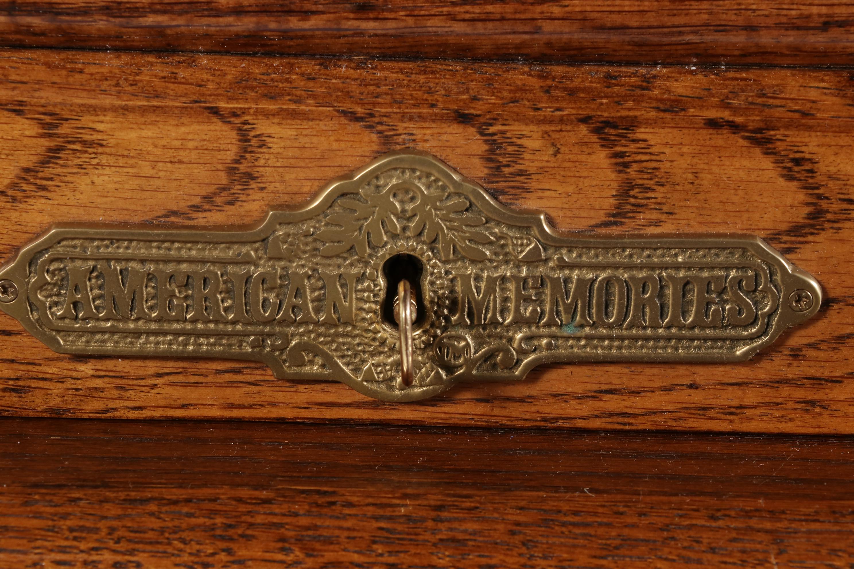 American Memories Oak Roll Top Desk with Swivel Chair