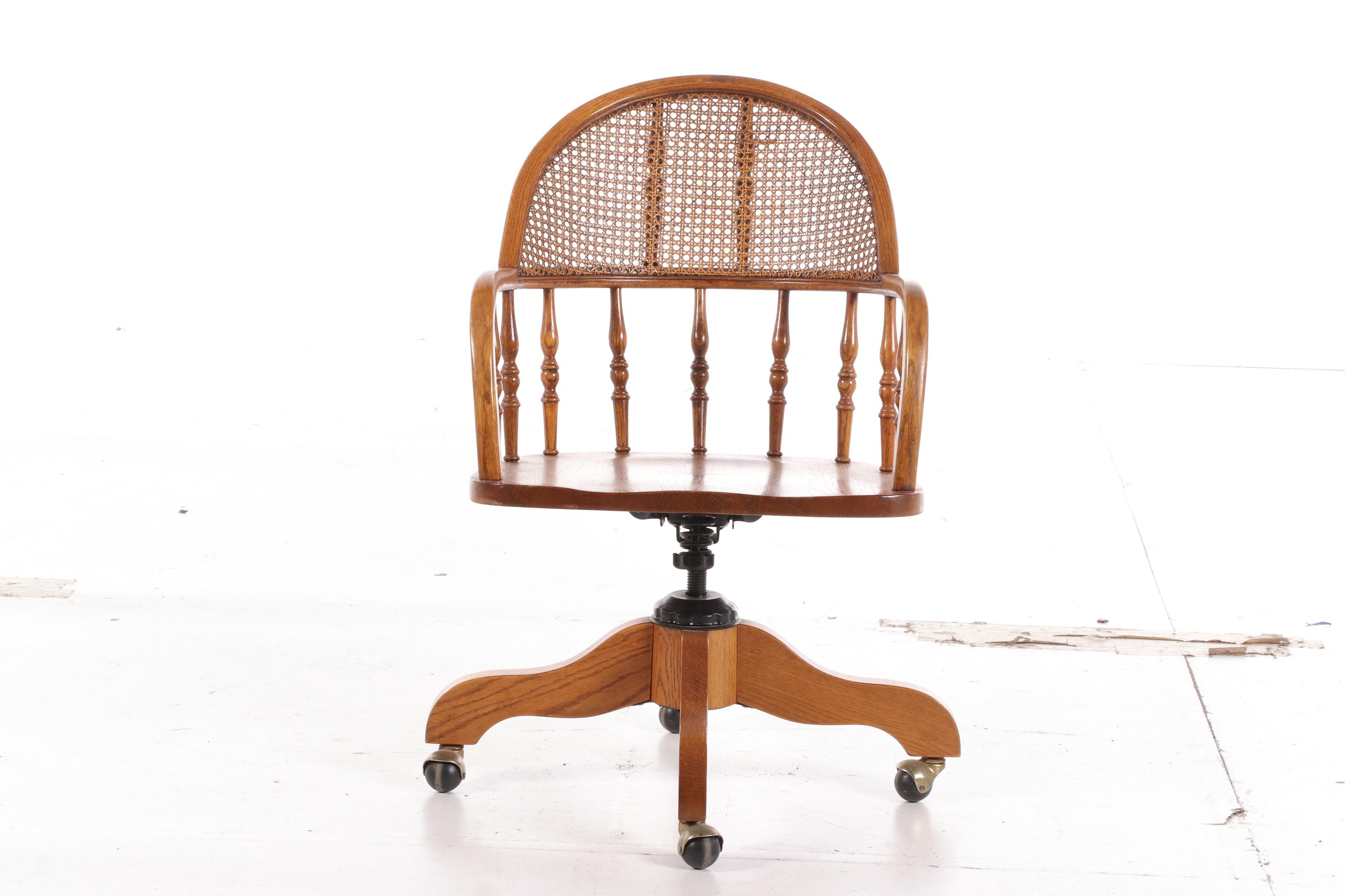 American Memories Oak Roll Top Desk with Swivel Chair