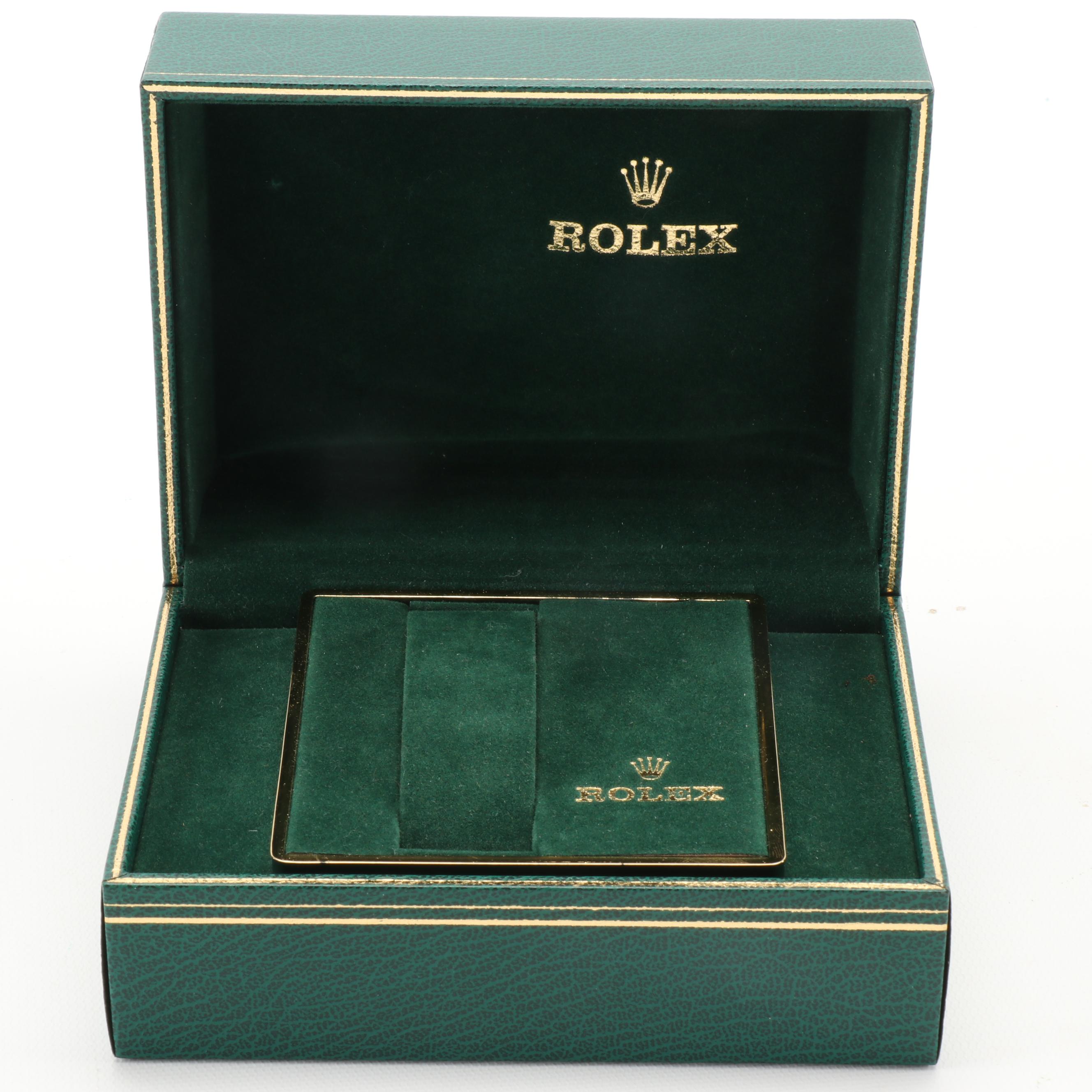 Rolex Green Bonded Leather Watch Case and Black Leather Document Holders