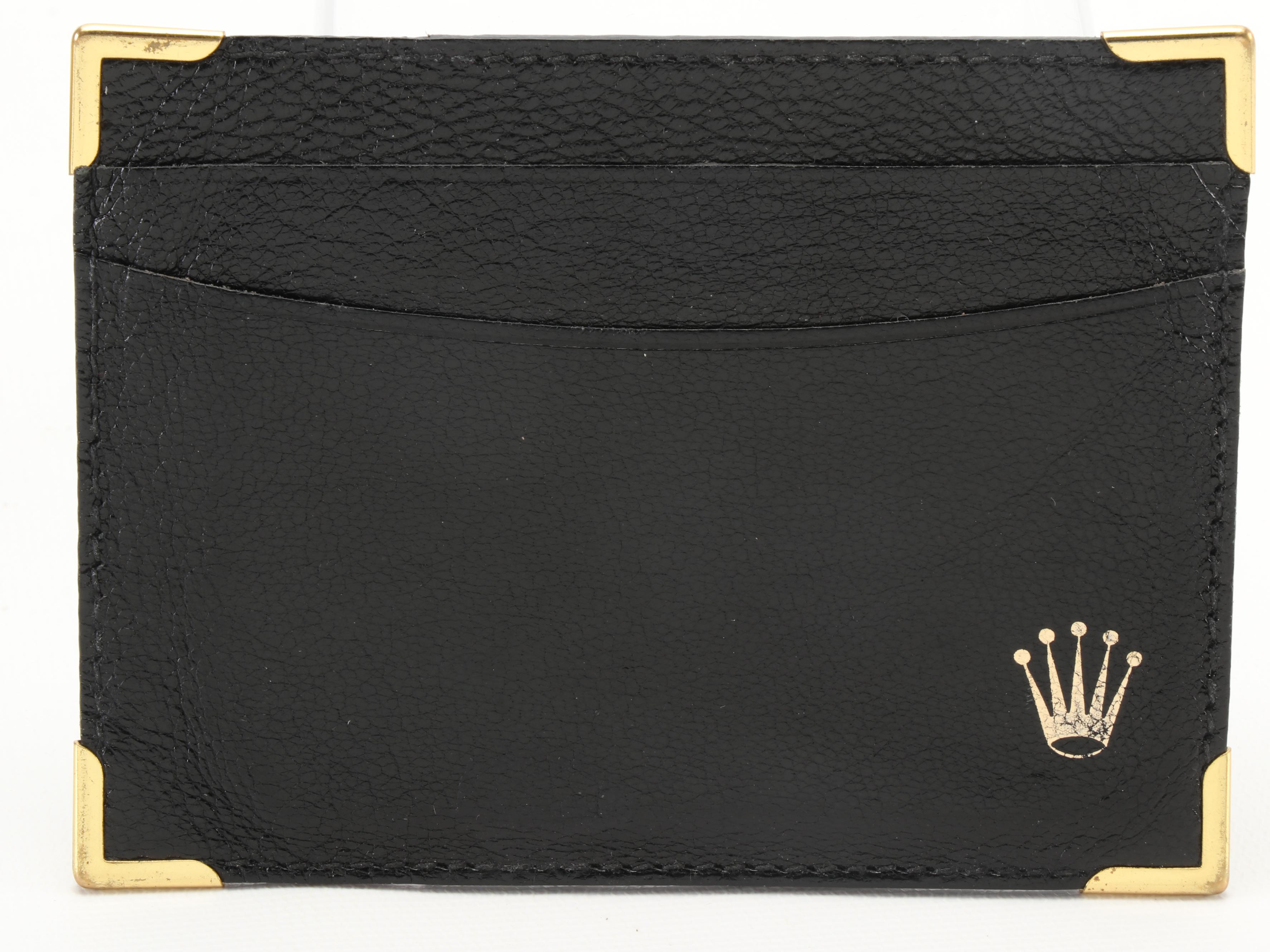 Rolex Green Bonded Leather Watch Case and Black Leather Document Holders