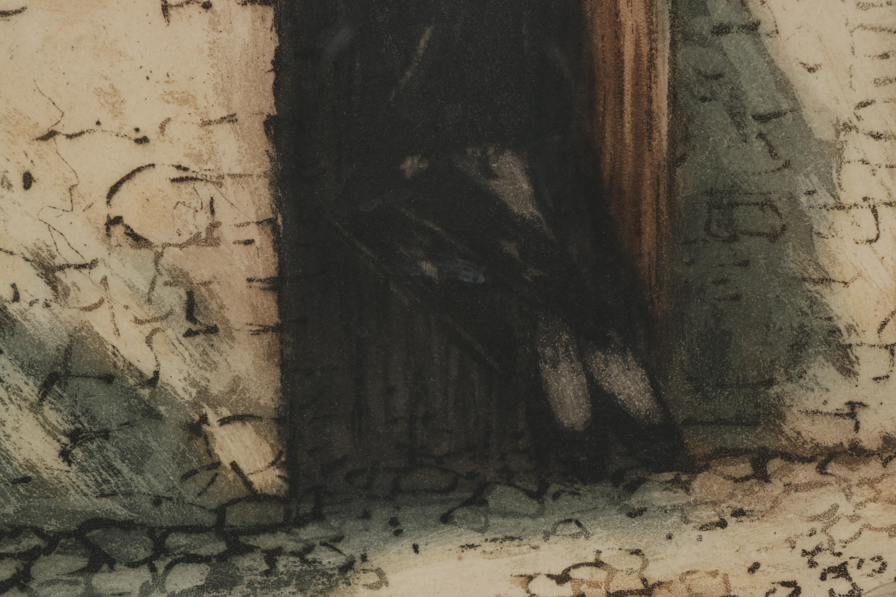 Paul Louis Guilbert Hand-Colored Etching With Aquatint