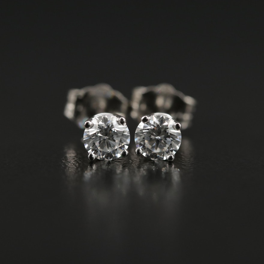 14K 0.50 CTW Diamond Stud Earrings