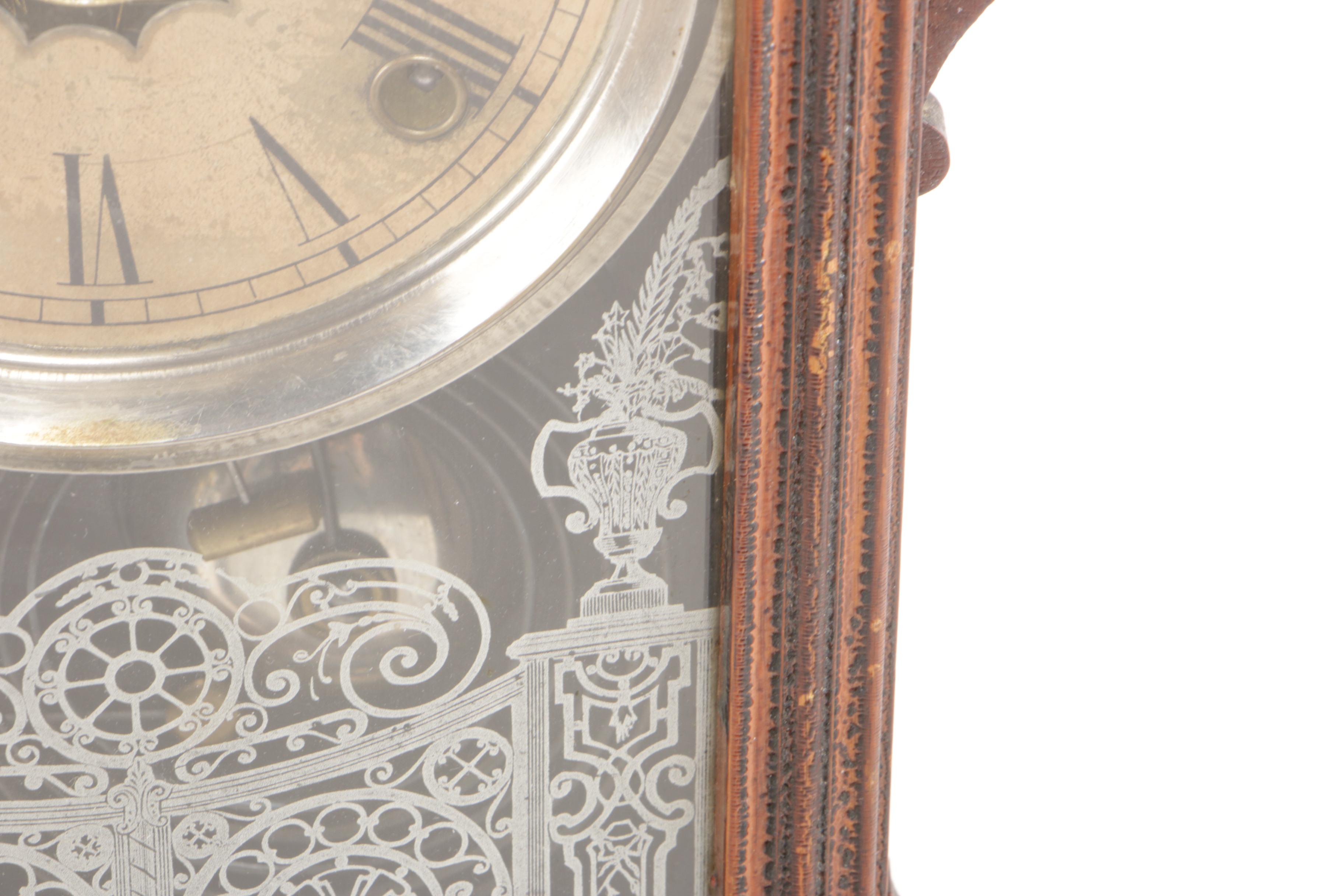 Ansonia Clock Co. "Aden" Eight-Day Walnut Mantel Clock, Late 19th/Early 20th C.