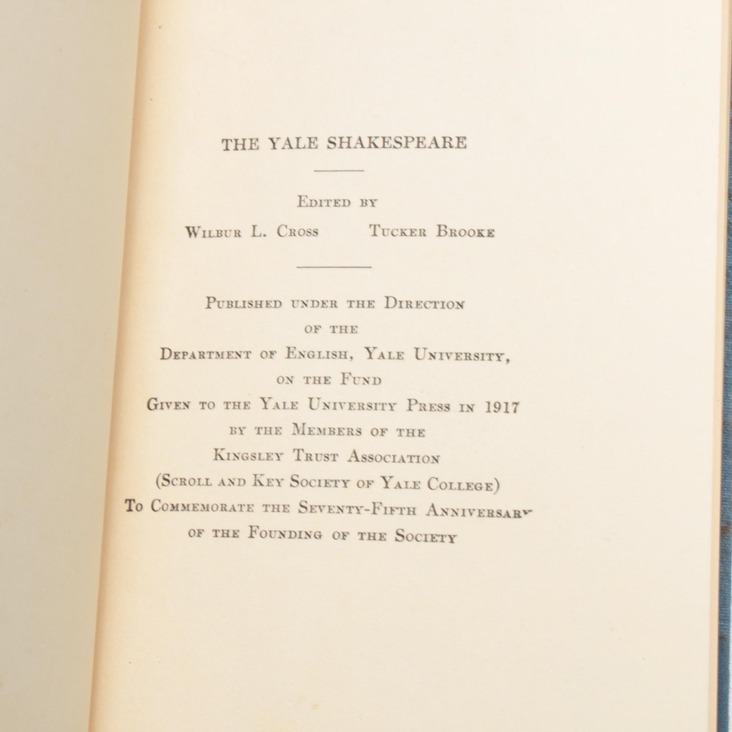 "The Yale Shakespeare" Forty-Volume Set, Mid 20th Century