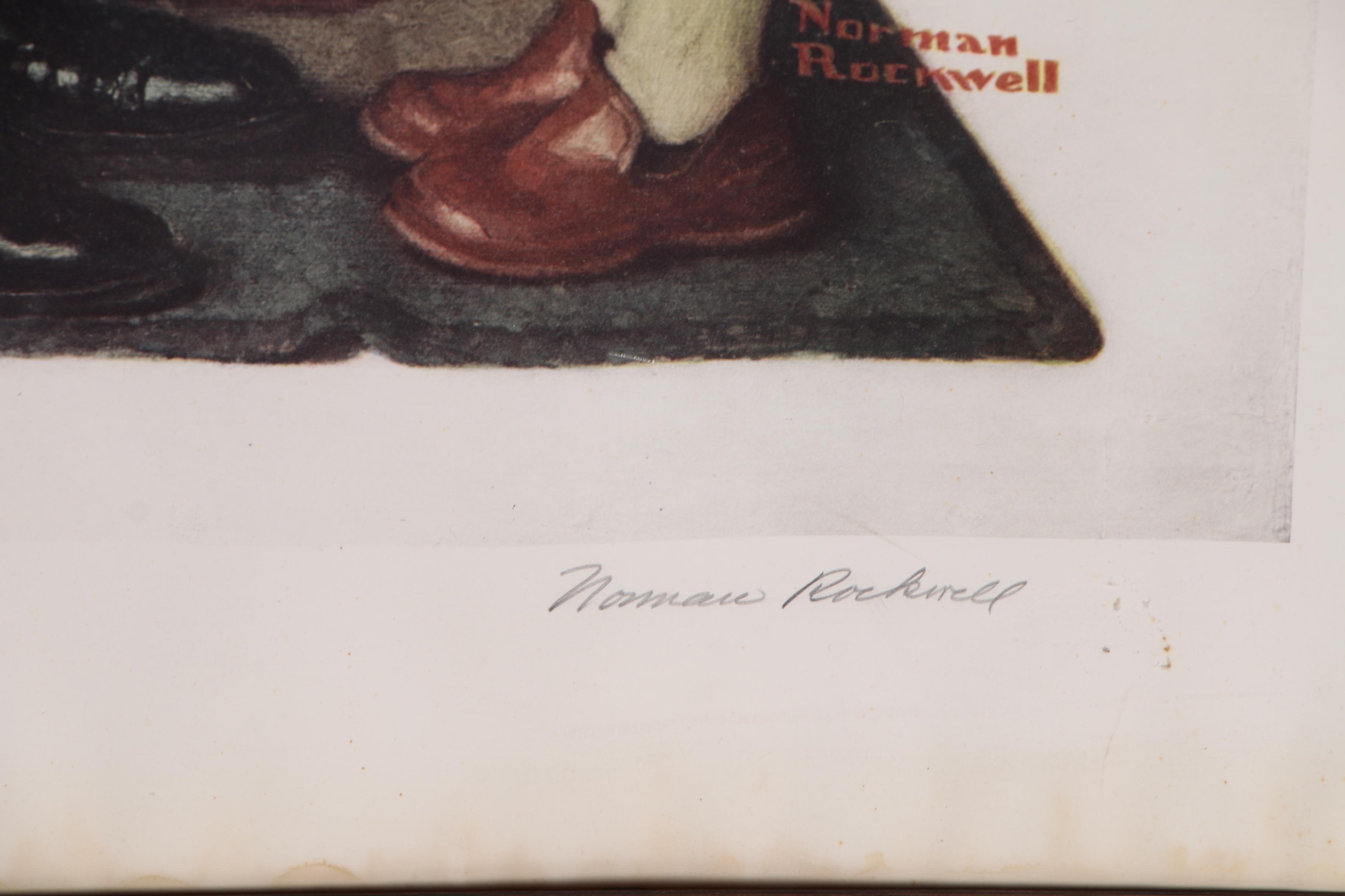 Norman Rockwell Collotype "Doctor and the Doll"