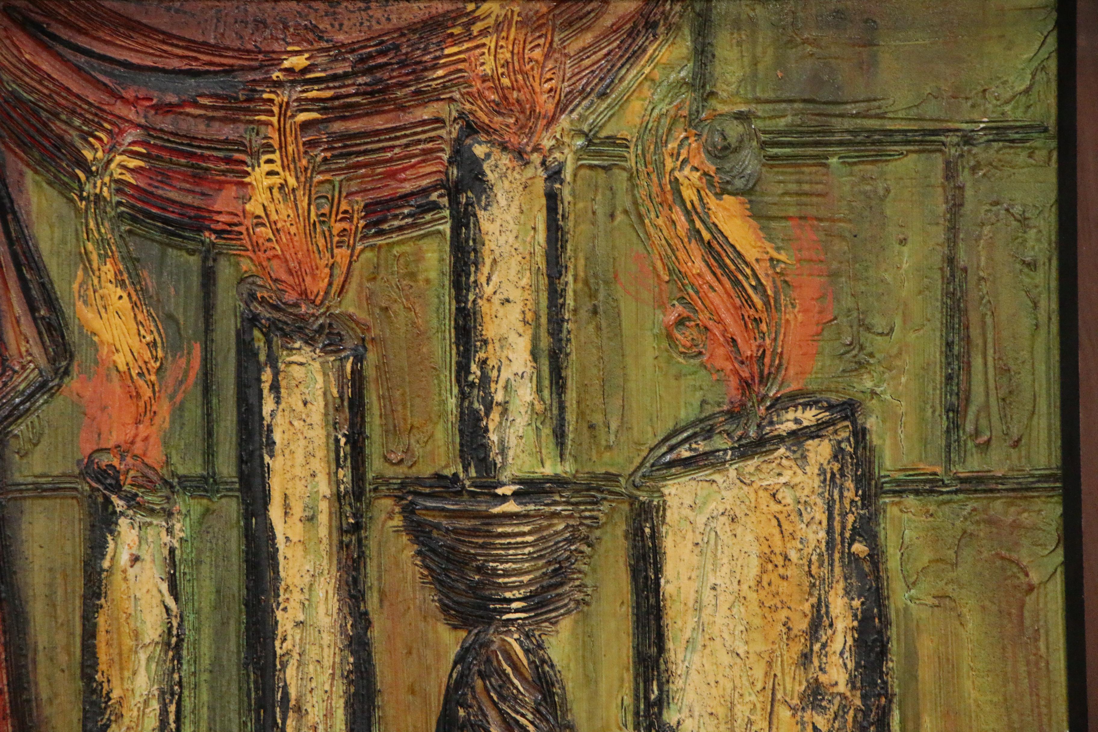 Van Hoople Impasto Still Life Oil Painting, Mid 20th Century