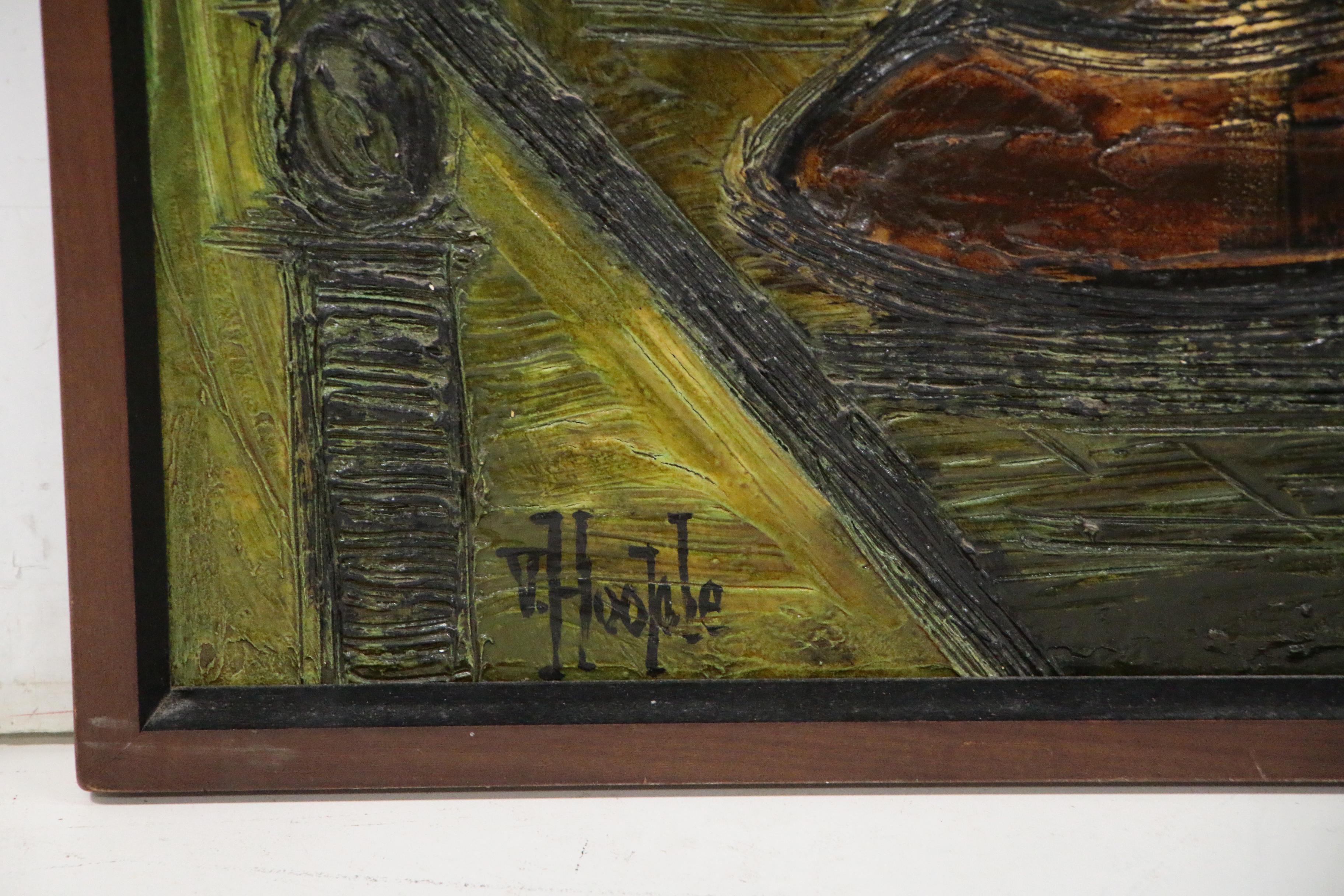 Van Hoople Impasto Still Life Oil Painting, Mid 20th Century