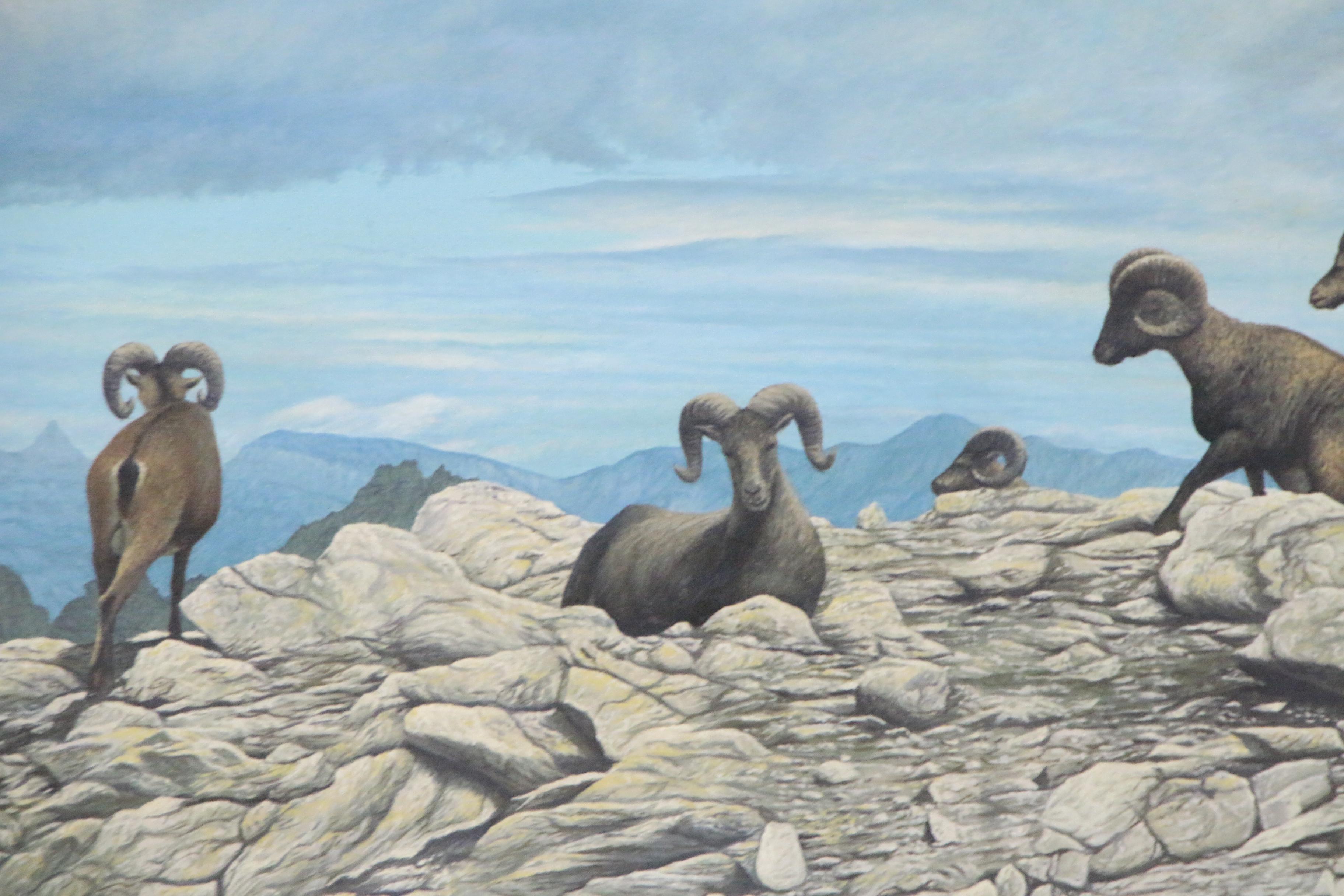 Davie Yazzie Oil Painting "Bighorn's Lookout"