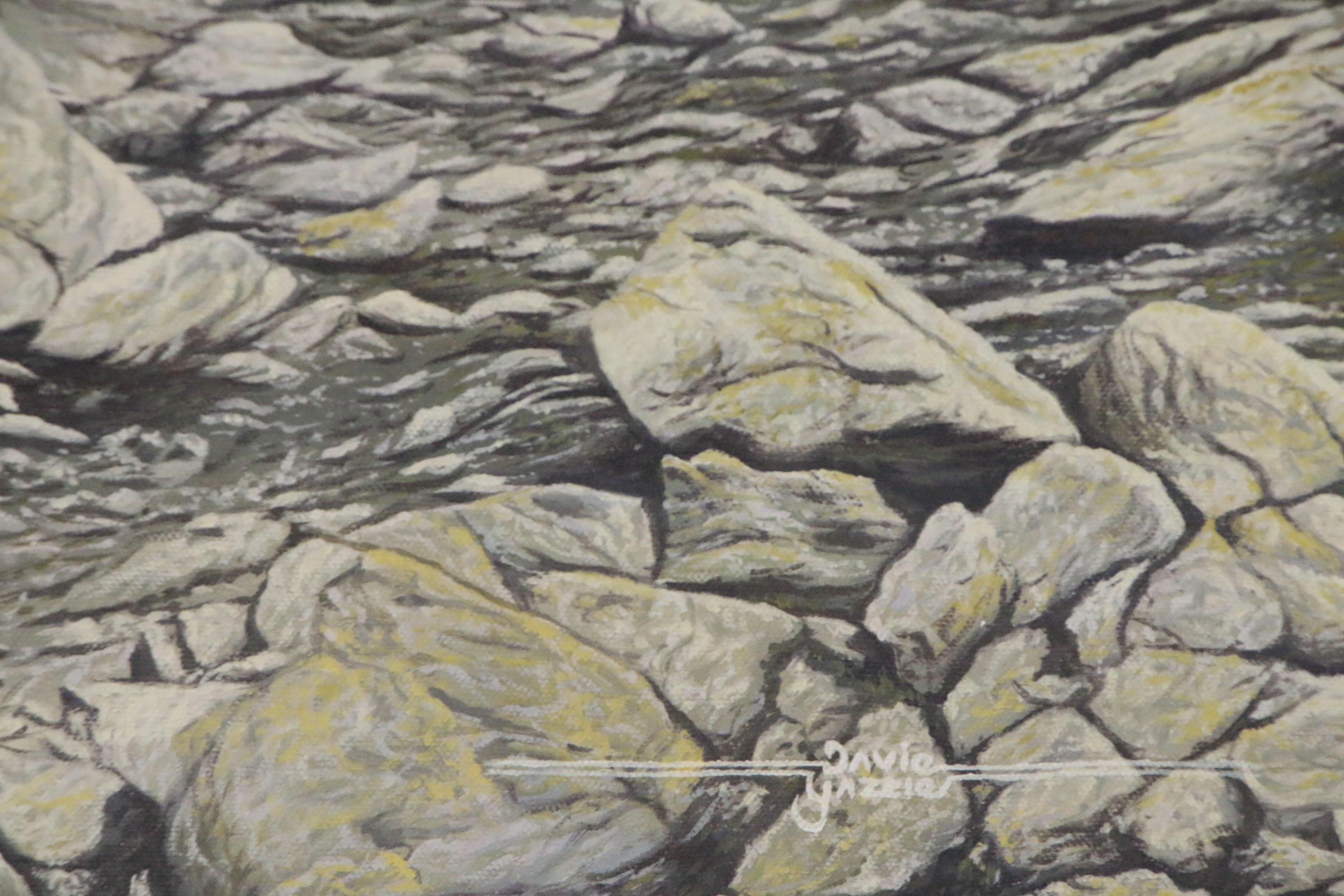 Davie Yazzie Oil Painting "Bighorn's Lookout"