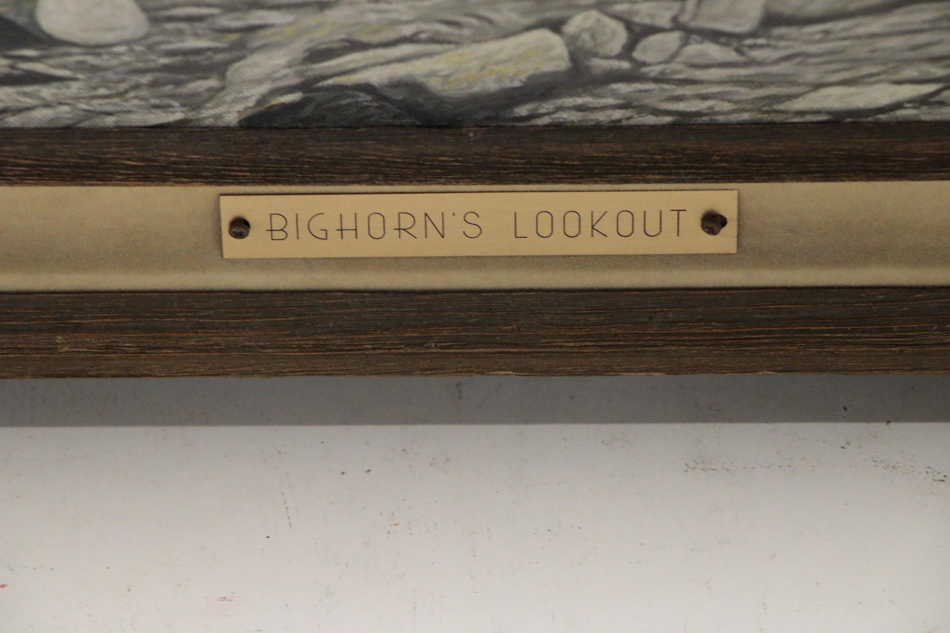 Davie Yazzie Oil Painting "Bighorn's Lookout"