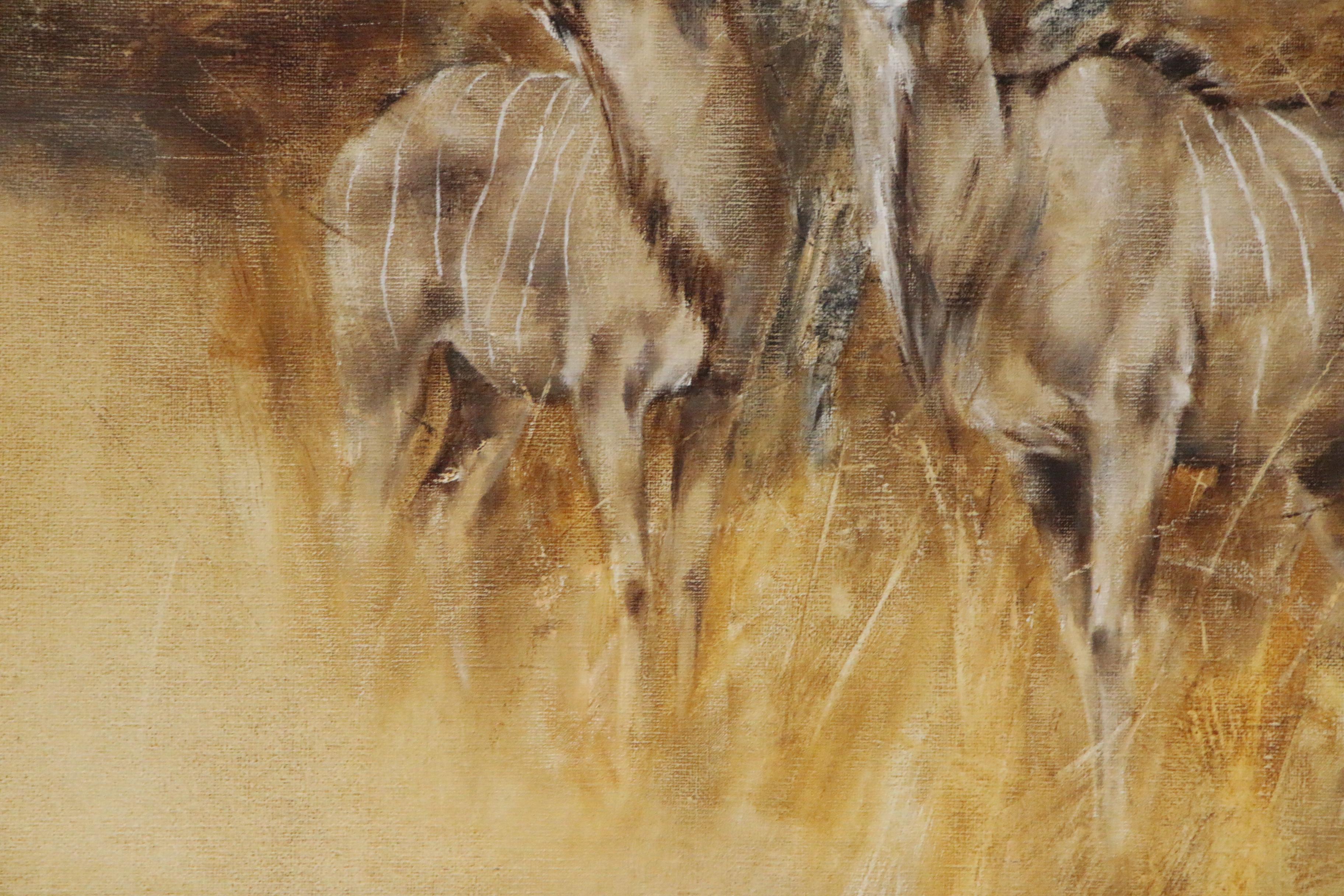 Vic Guhrs Wildlife Oil Painting of Kudu Antelope