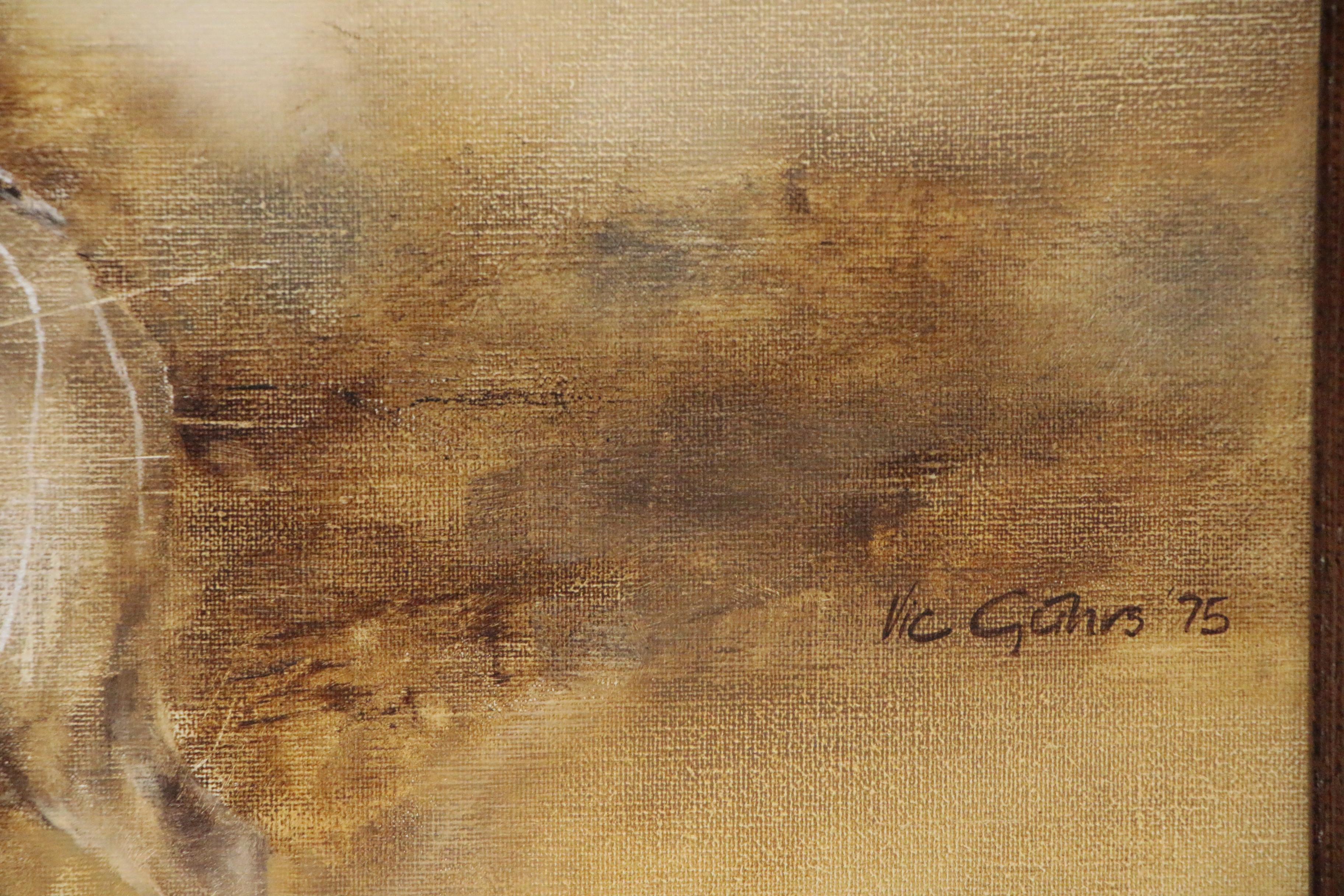 Vic Guhrs Wildlife Oil Painting of Kudu Antelope