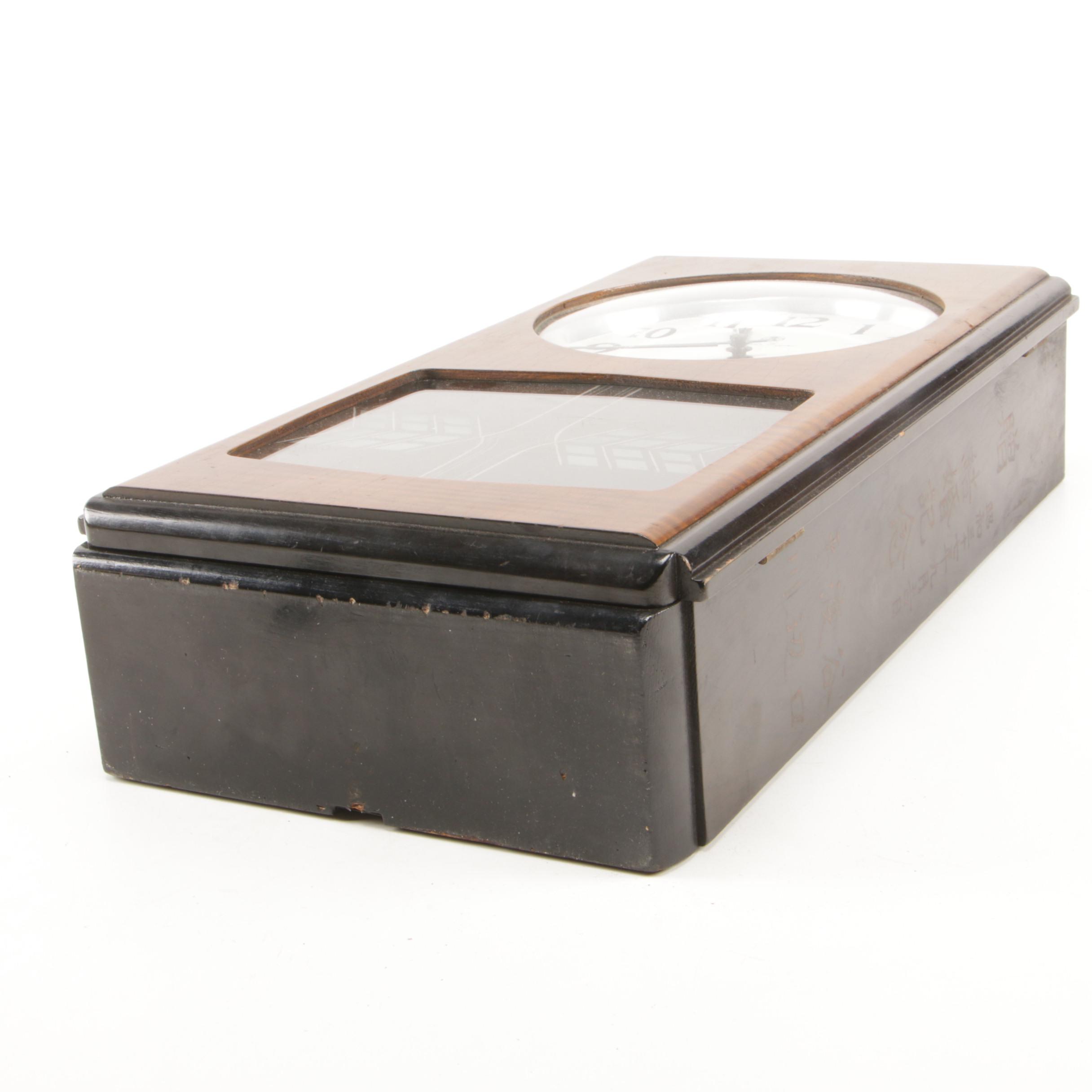 Aichi Tokei Japanese Super Eight Lacquered Thirty-Day Clock