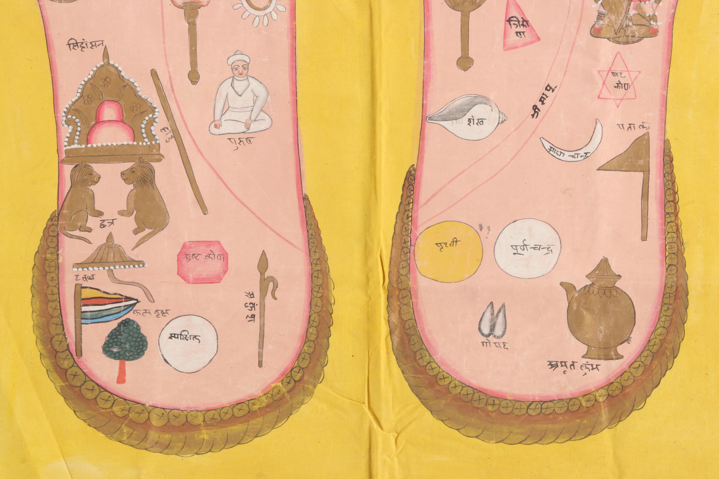 Monumental Indian Tantric Gouache Paintings, 20th Century