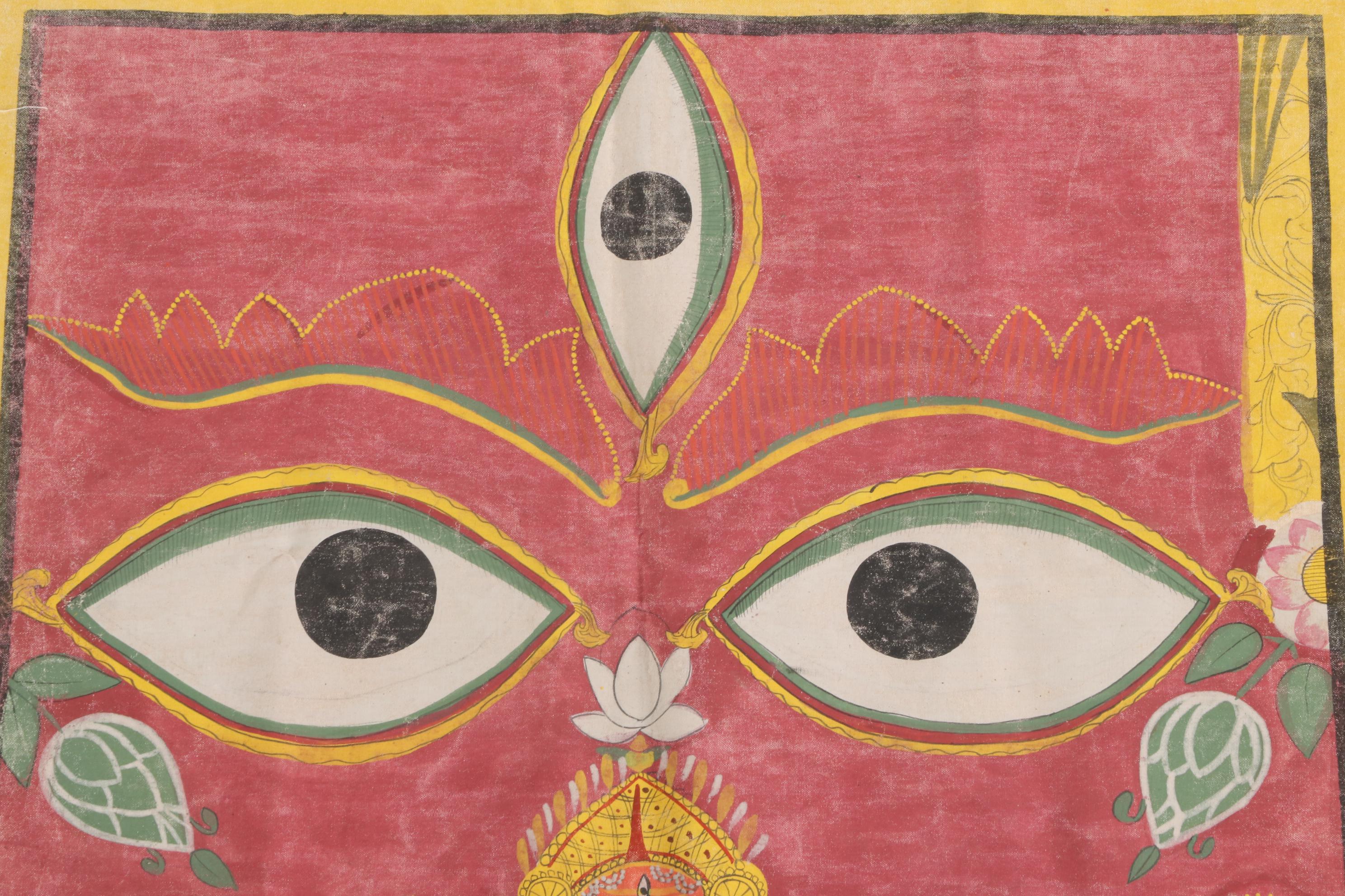 Monumental Indian Tantric Gouache Paintings, 20th Century