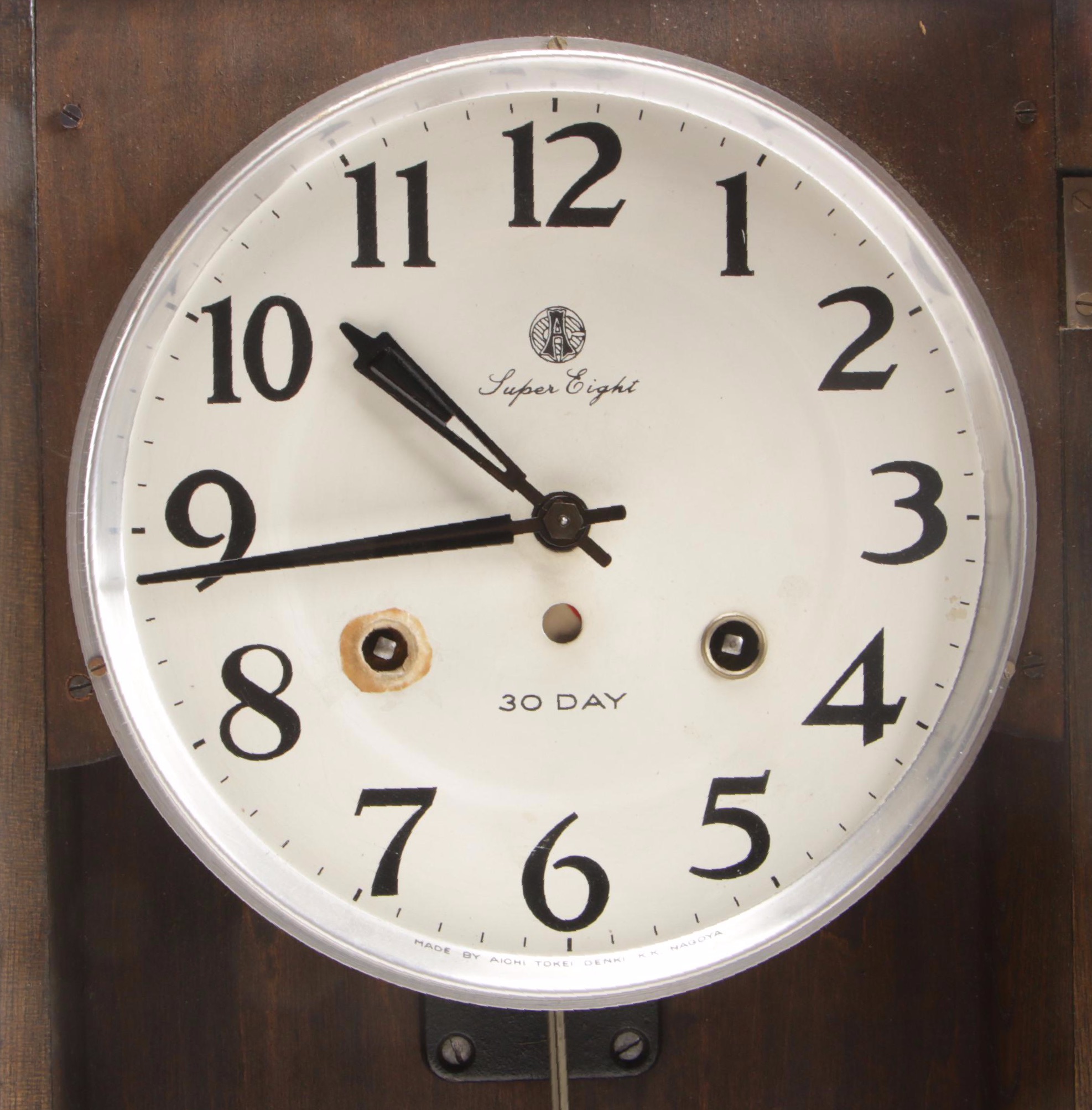 Aichi Tokei Japanese Super Eight Lacquered Thirty-Day Clock