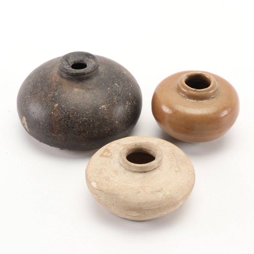 Chinese and Cambodian Ceramic Bud Vases