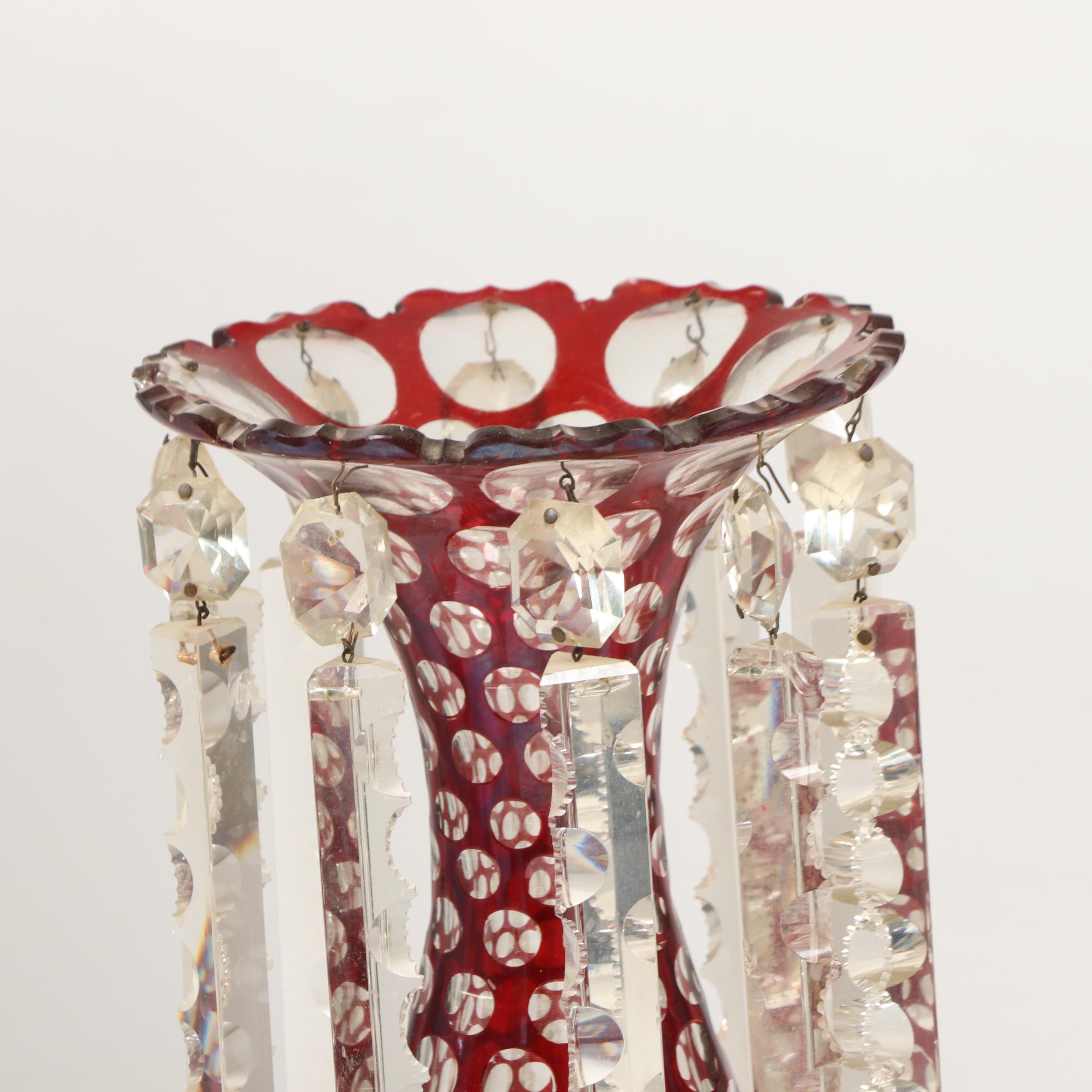 Grandiole Candlesticks and Cut-to-Clear Glass Vases, Vintage