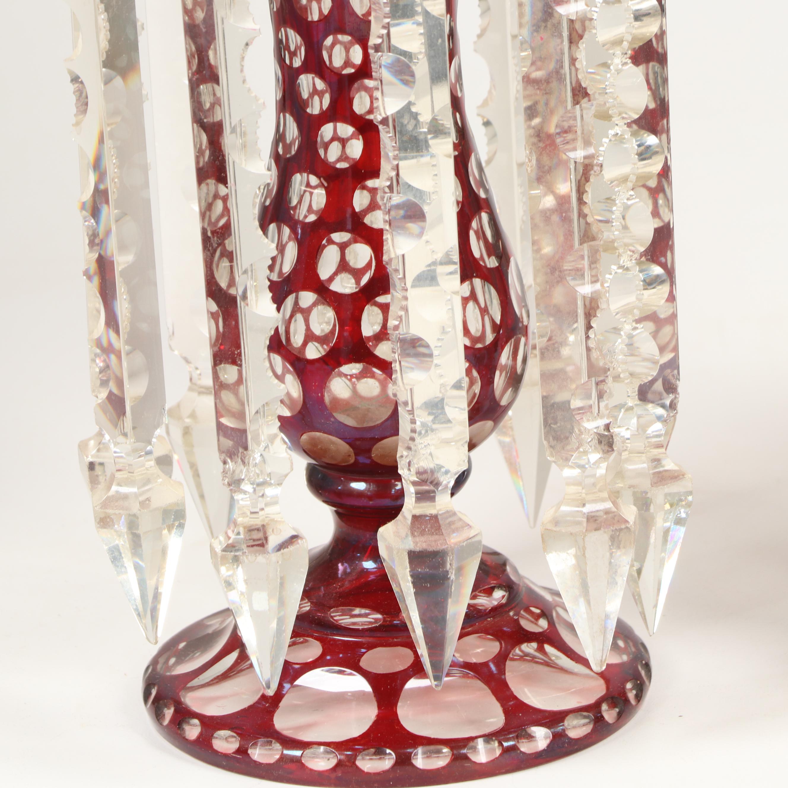 Grandiole Candlesticks and Cut-to-Clear Glass Vases, Vintage