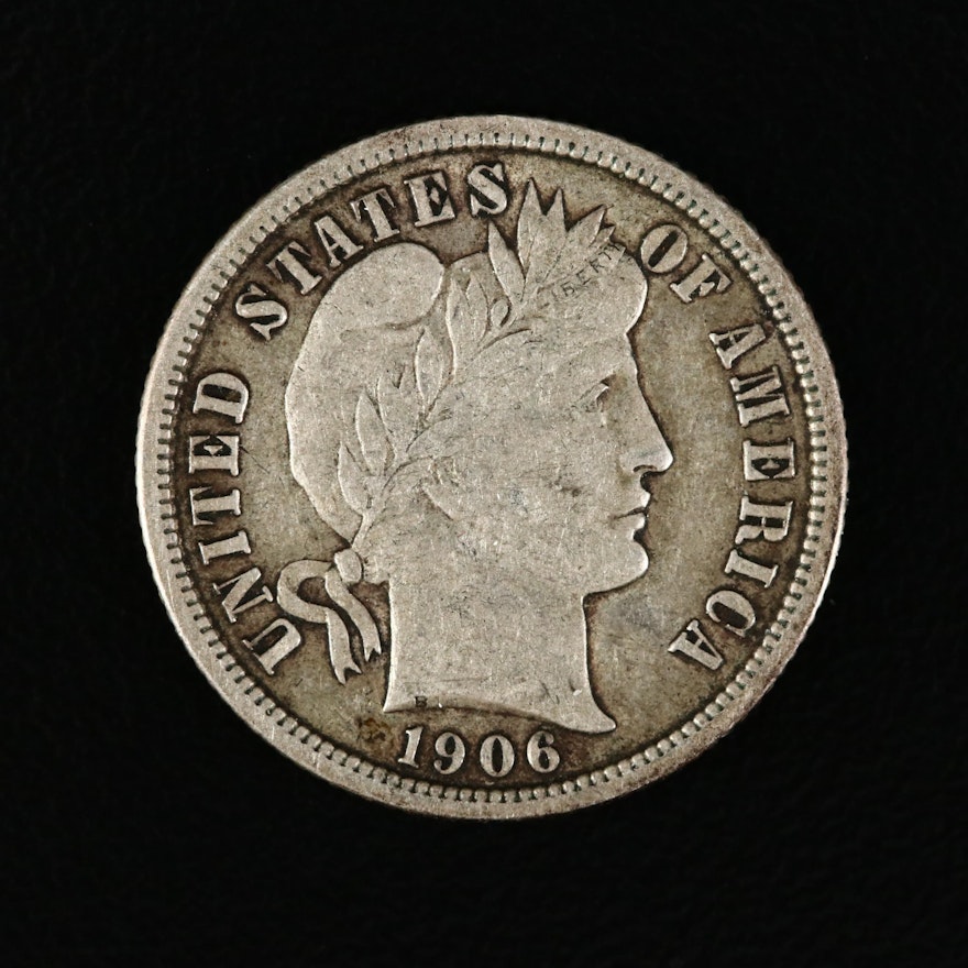 1906 Barber Silver Dime