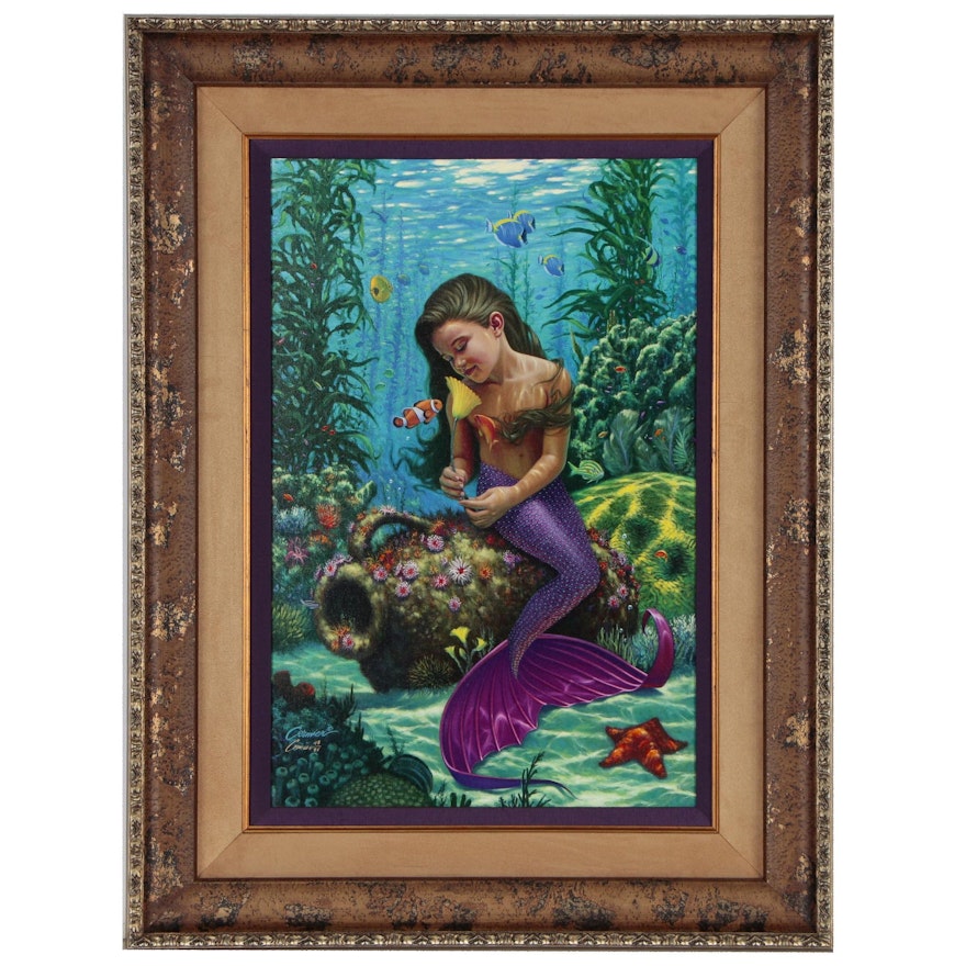 Wil Cormier Limited Edition Mermaid Giclée "Discovery", 21st Century
